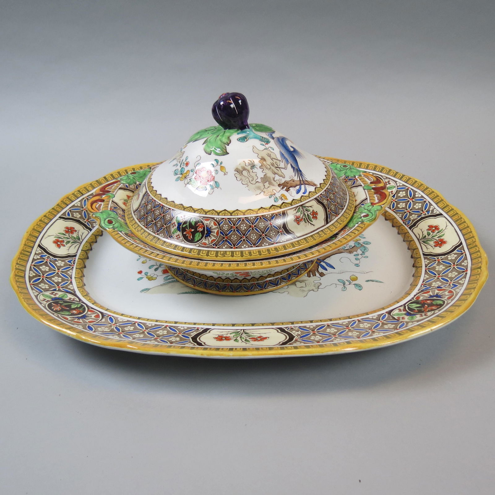 2 pcs. Minton English Ironstone with Pheasants (1 of 12)