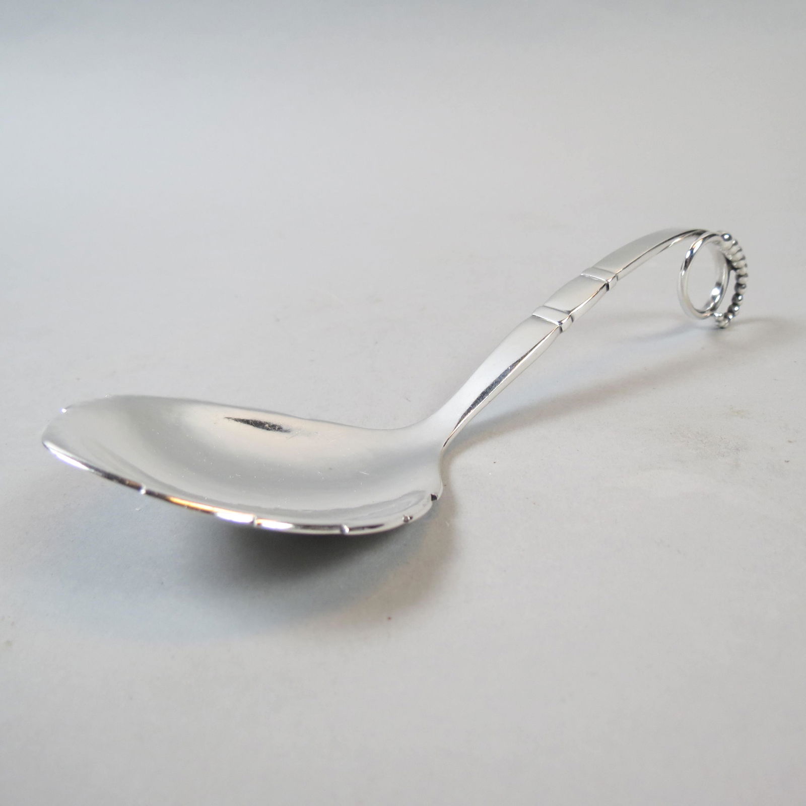 Georg Jensen Blossom" Sterling Serving Spoon," (1 of 5)