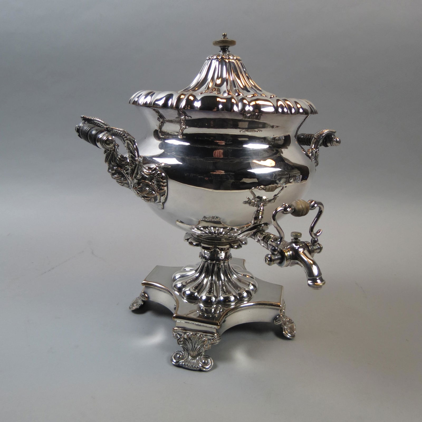 Early Sheffield Silverplate Hot Water Urn (1 of 9)