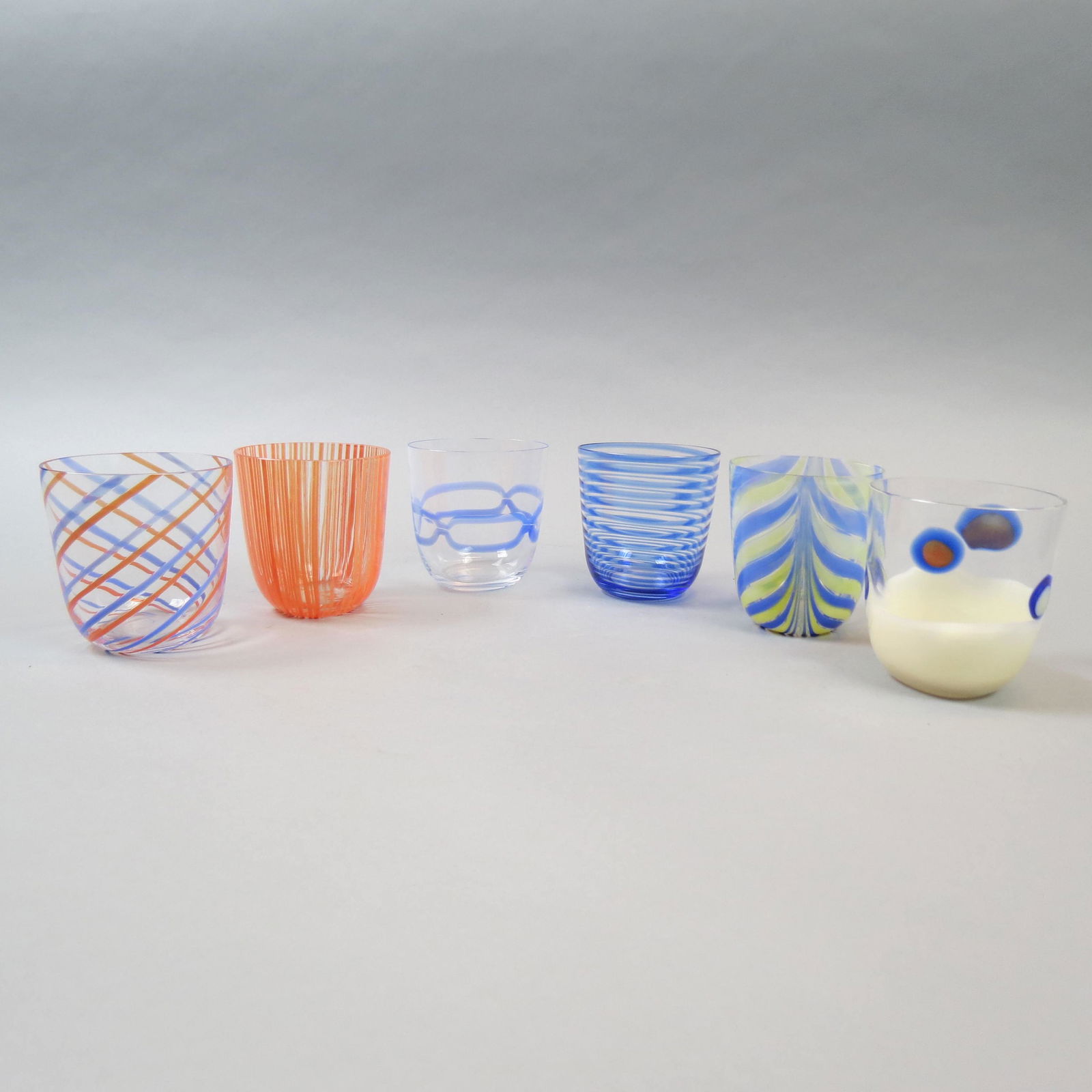 6  Carlo Moretti Divesi Art Glass Tumblers (1 of 6)