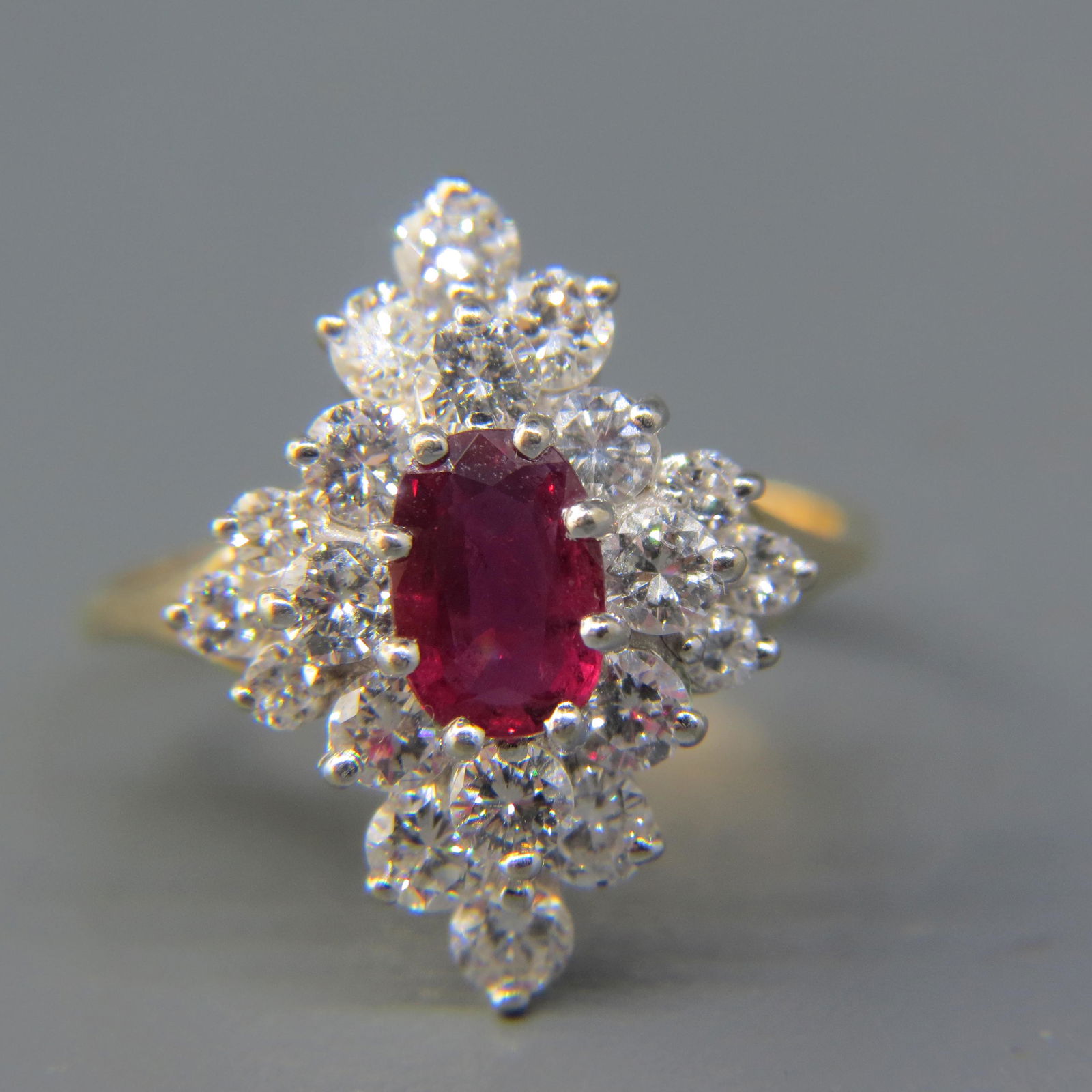 Ruby & Diamond 14K Gold Ring (1 of 6)