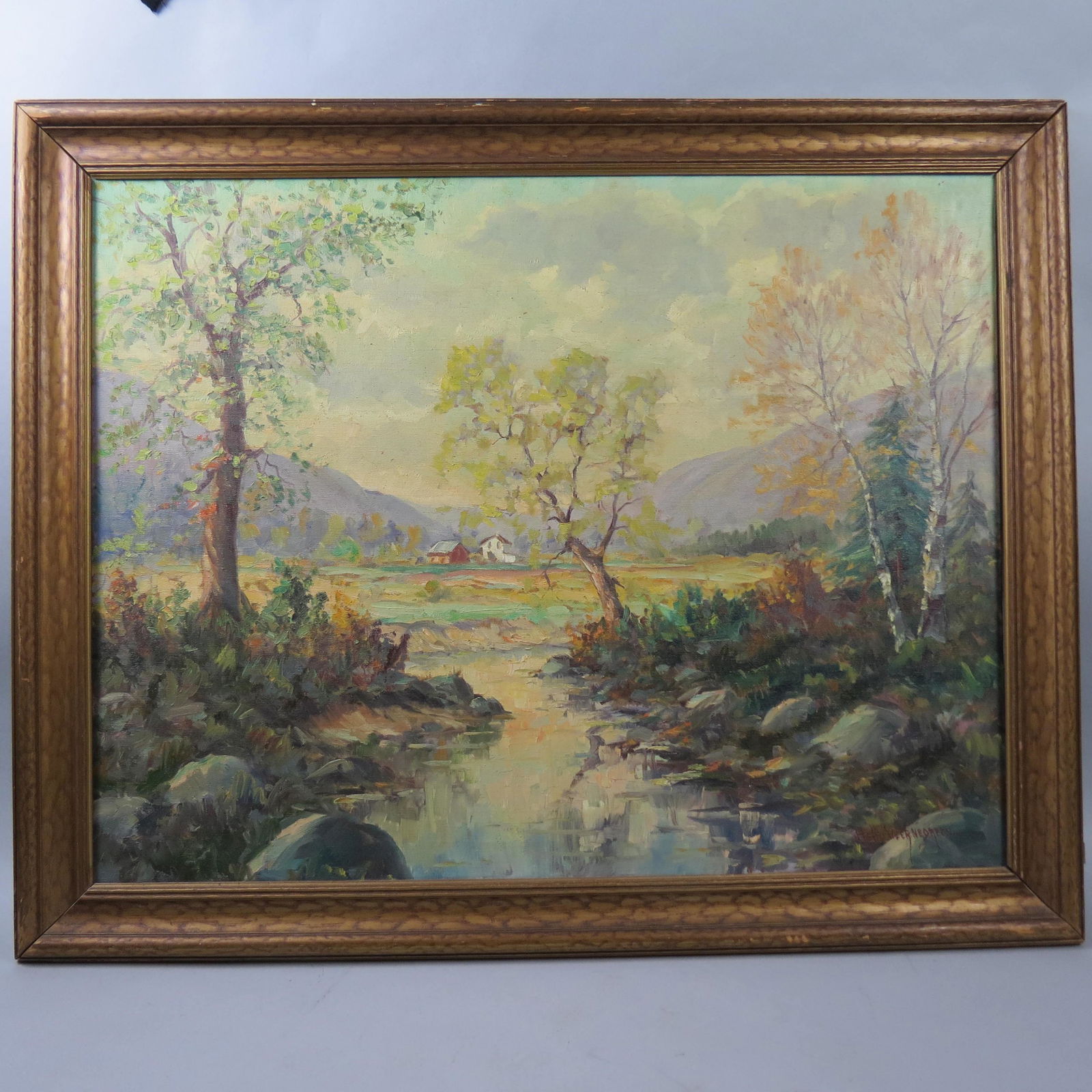 Helio Wernegreen, oil, Autumn Landscape with Steam (1 of 6)