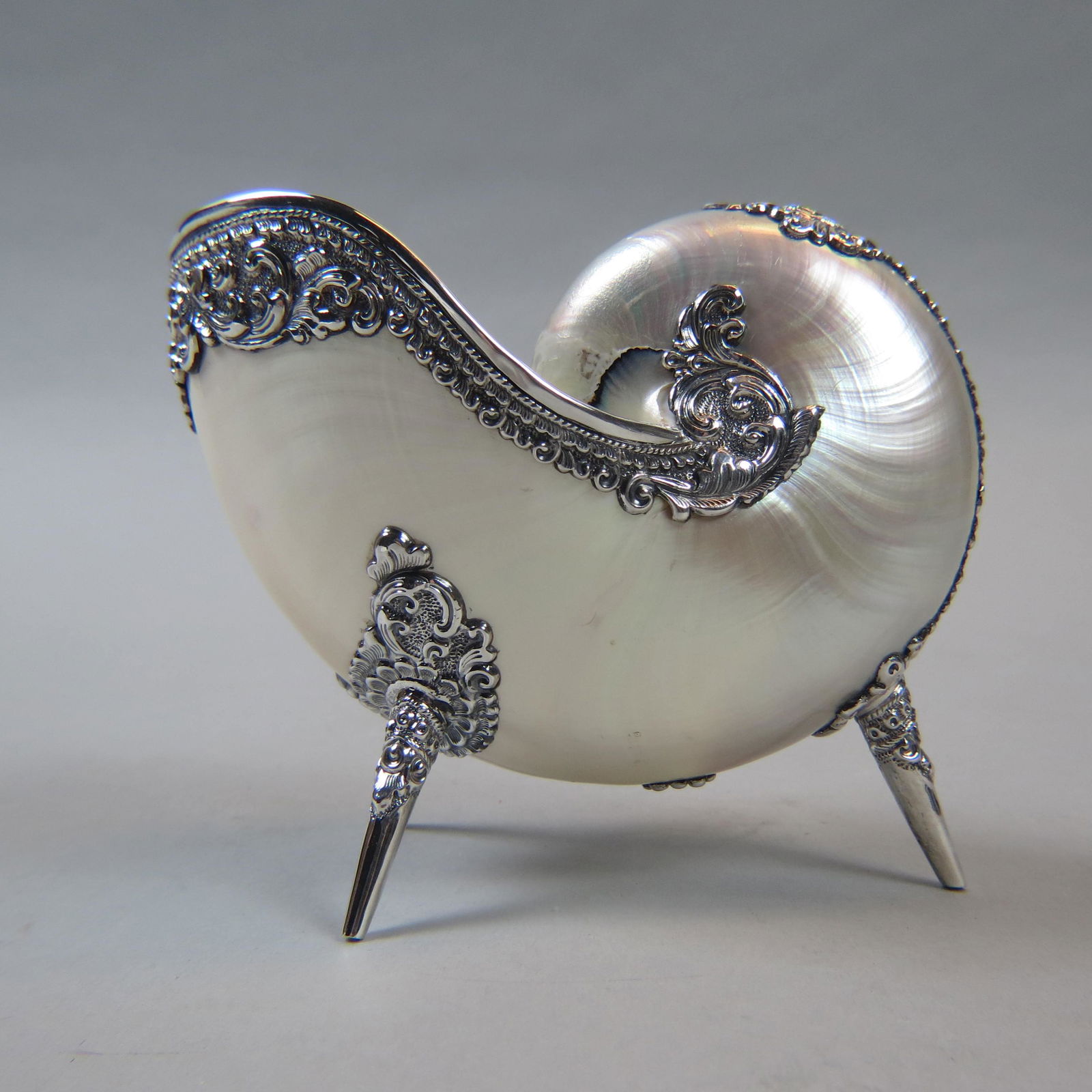 Sterling Silver Decorated Nautius Shell (1 of 6)