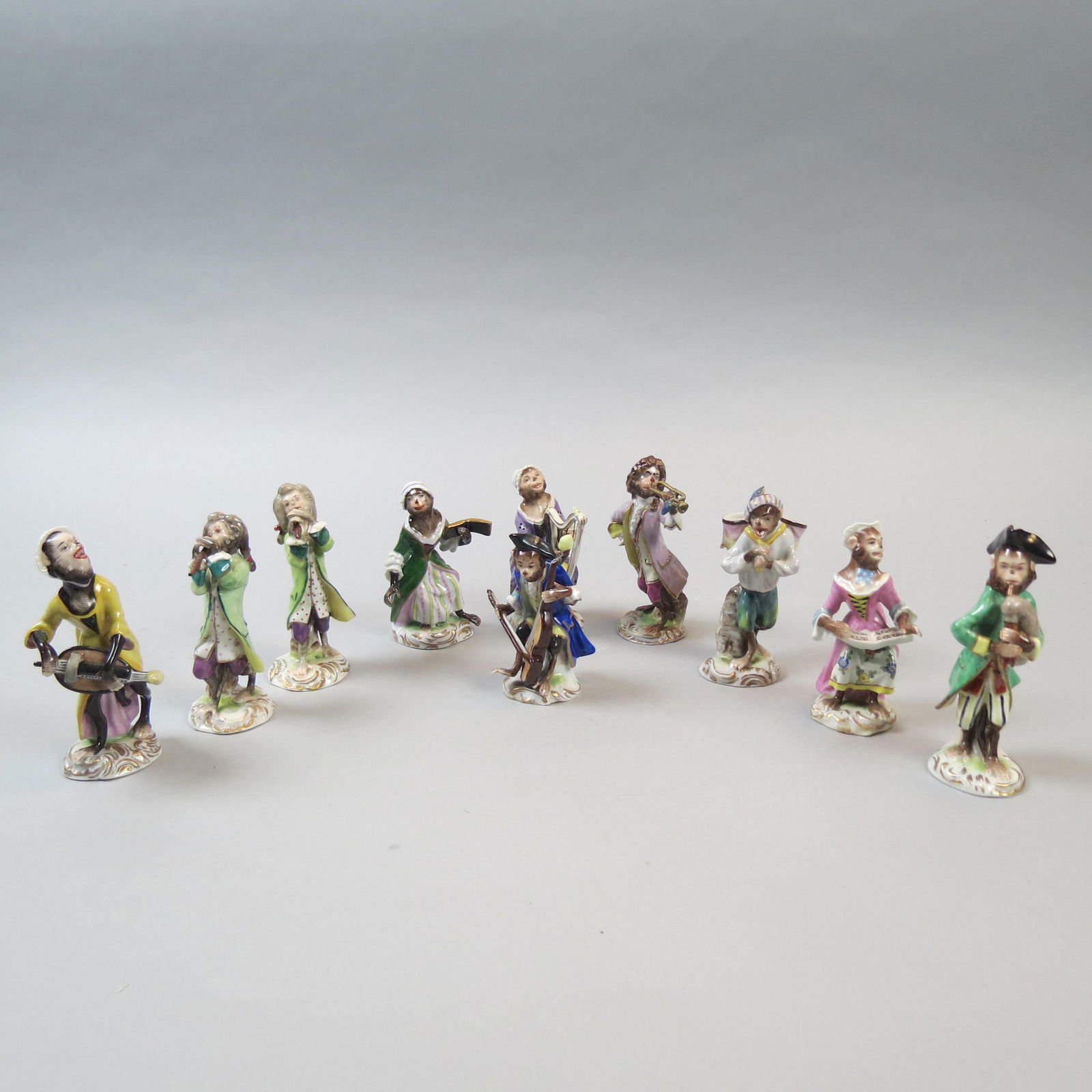 10 pc. German Porcelain Monkey Band Set (1 of 5)