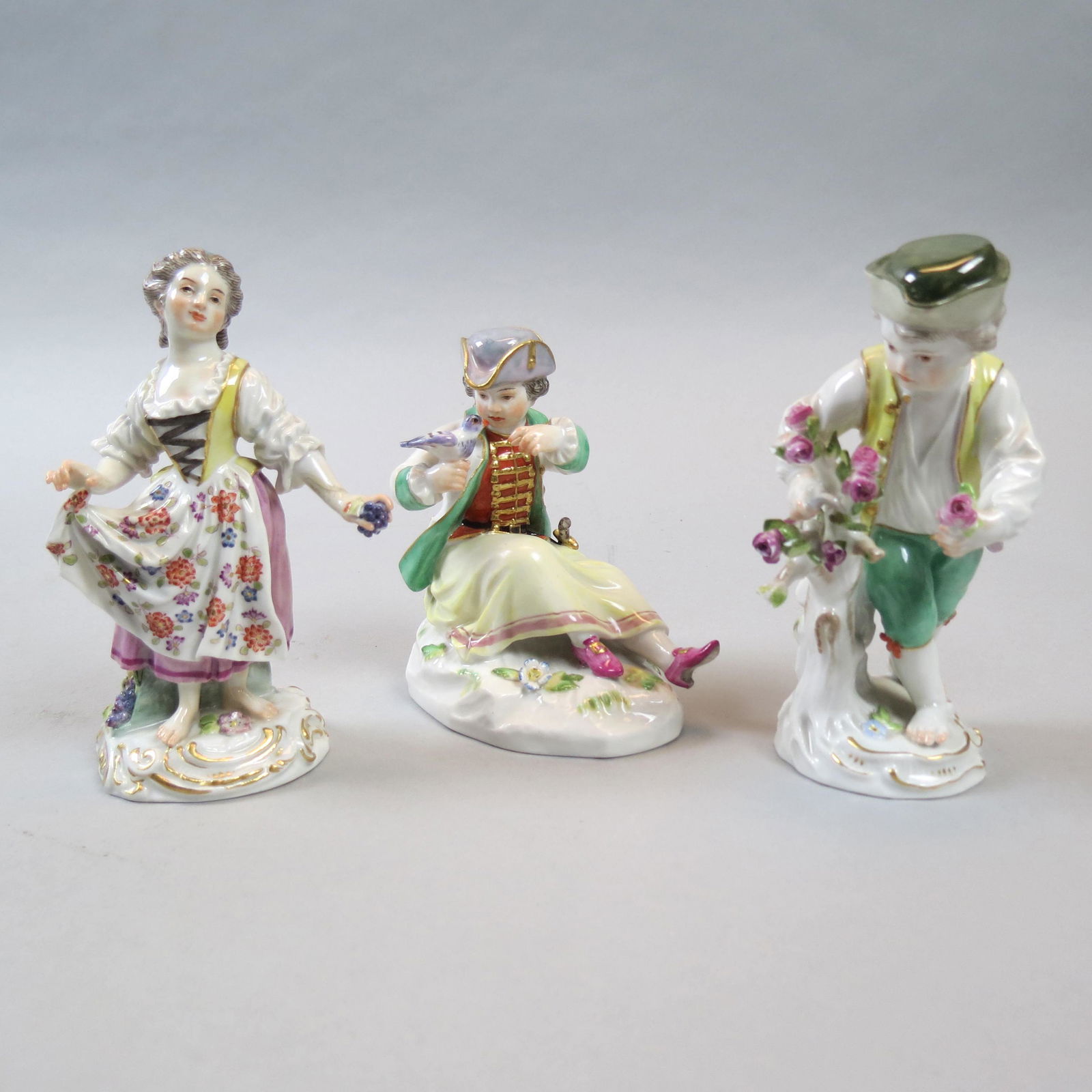 3 Meissen Porcelain Figurines; (1 of 9)