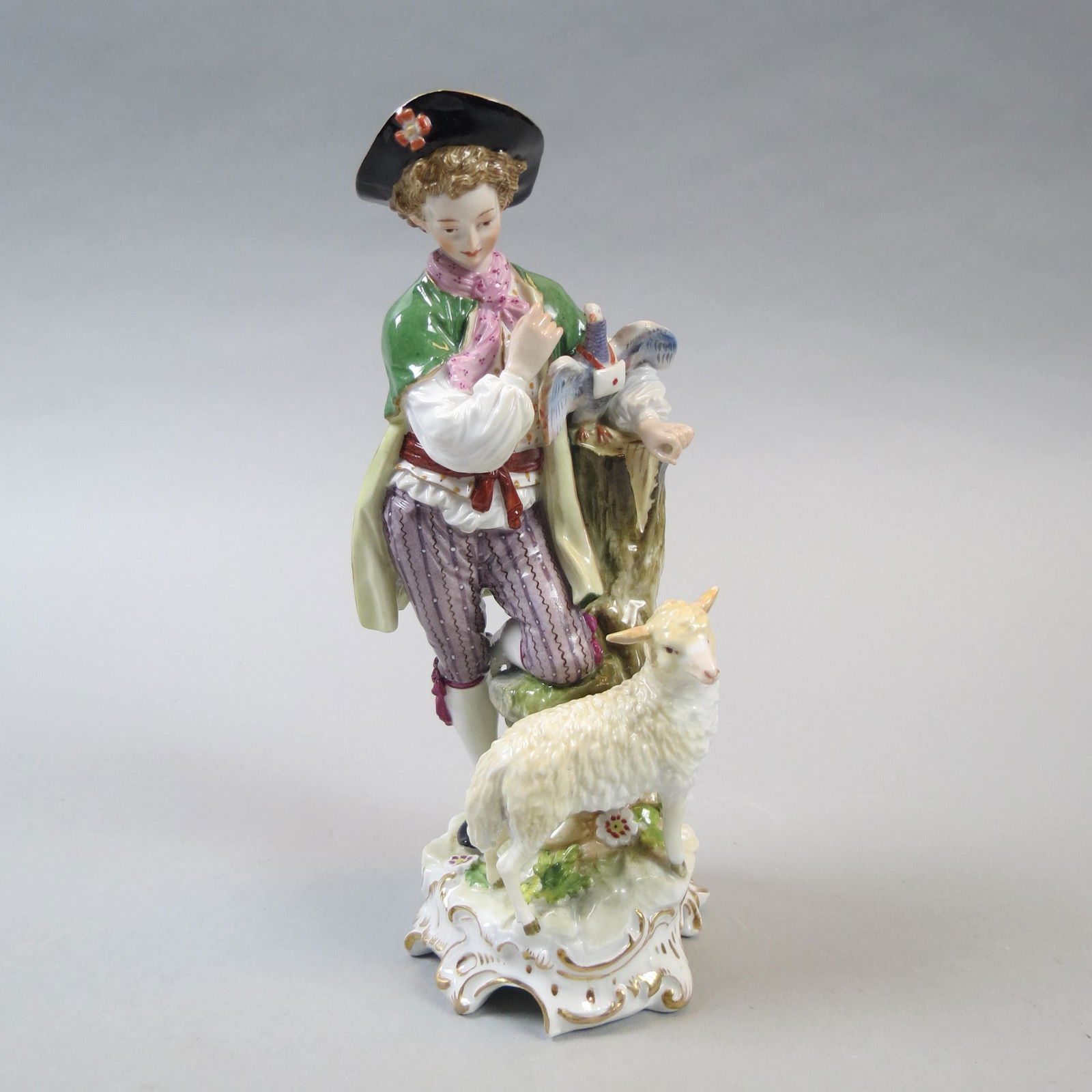 Dresden Porcelain Figurine of Shepherd  with Lamb (1 of 10)
