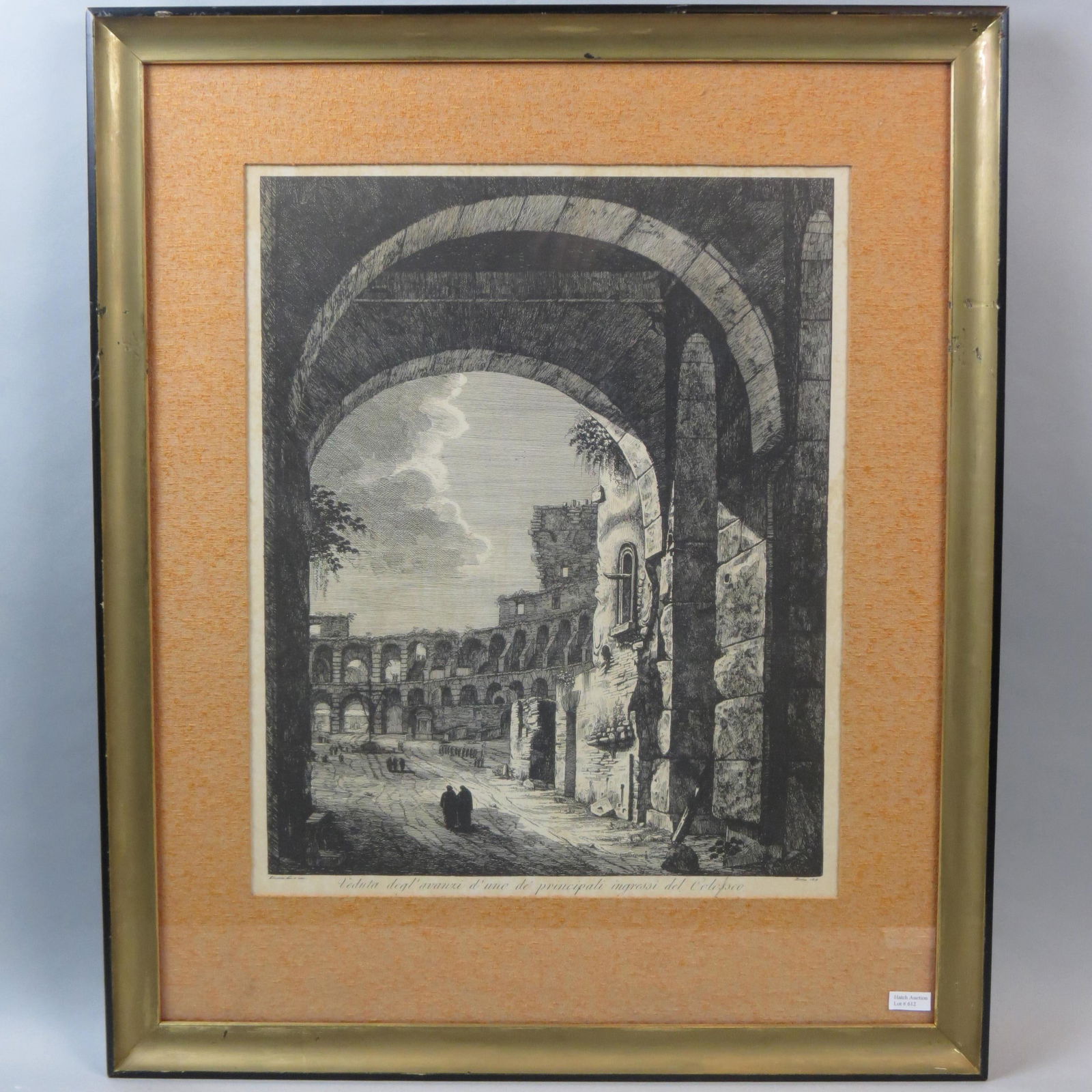 Rossini Print of 1819 Engraving Roman Coliseum (1 of 5)