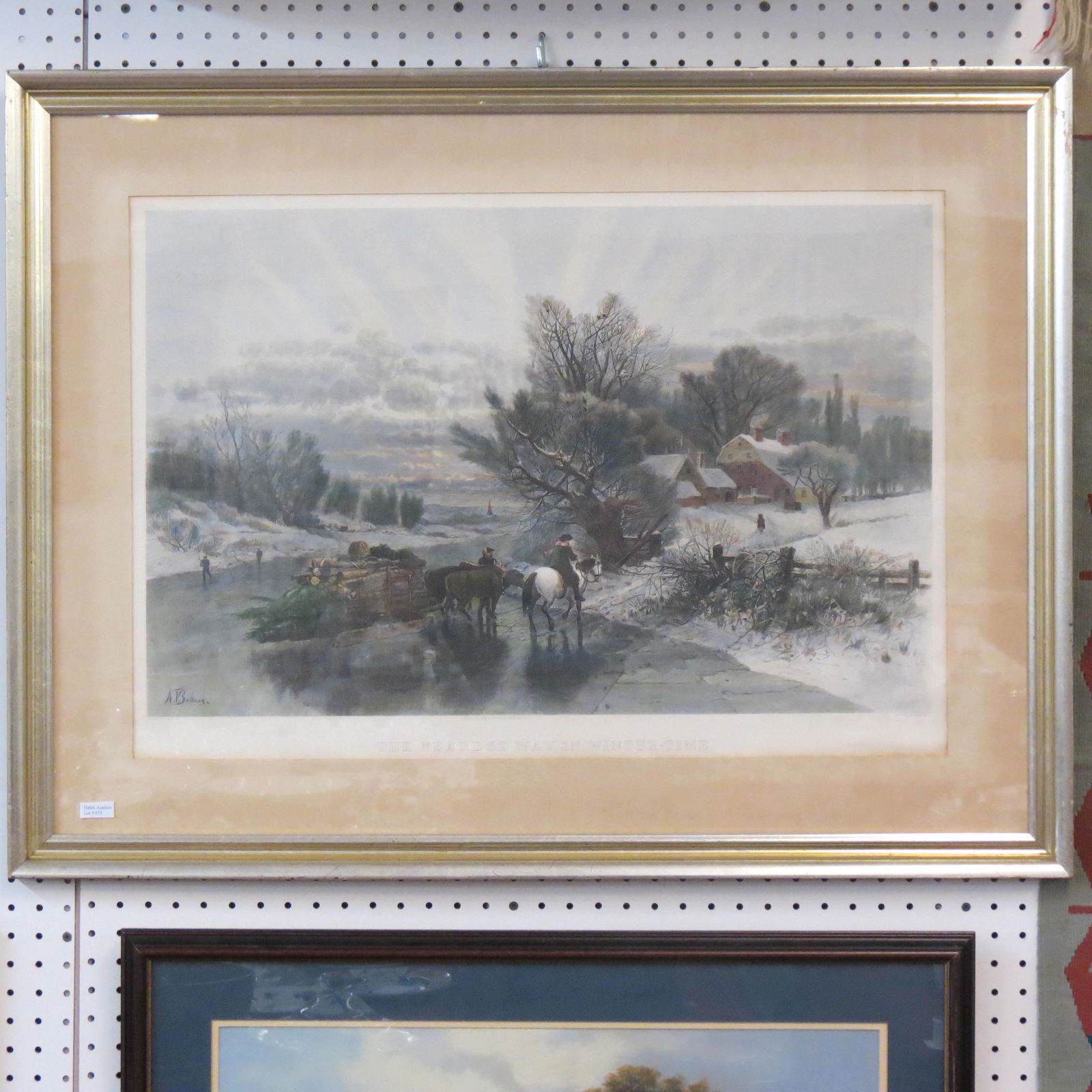 A. Bellows, lithograph, The Nearest Way in Winter- (1 of 8)