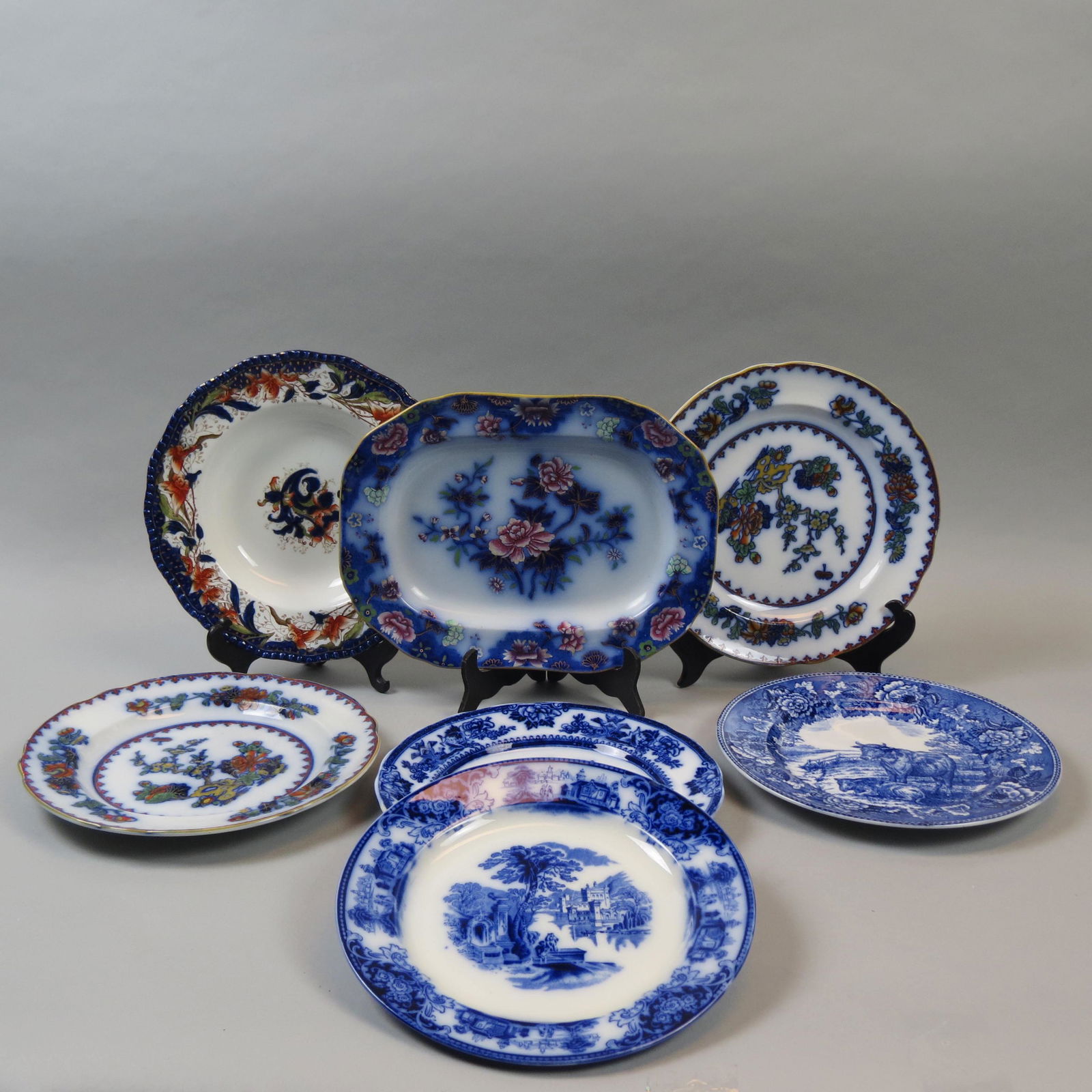 7 pcs. English Ironstone Platter & Plates (1 of 11)