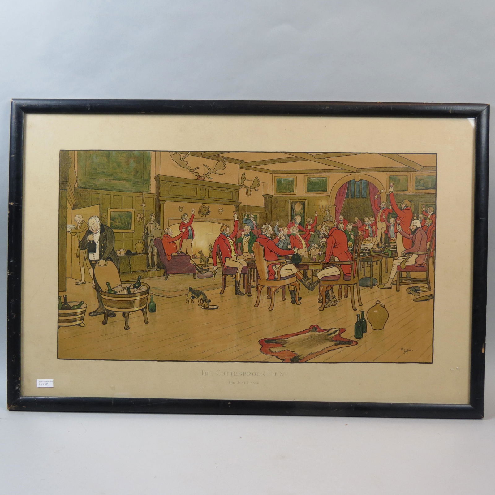 Cecil Aldin, lithograph, The Cottesbrook Hunt"," (1 of 6)