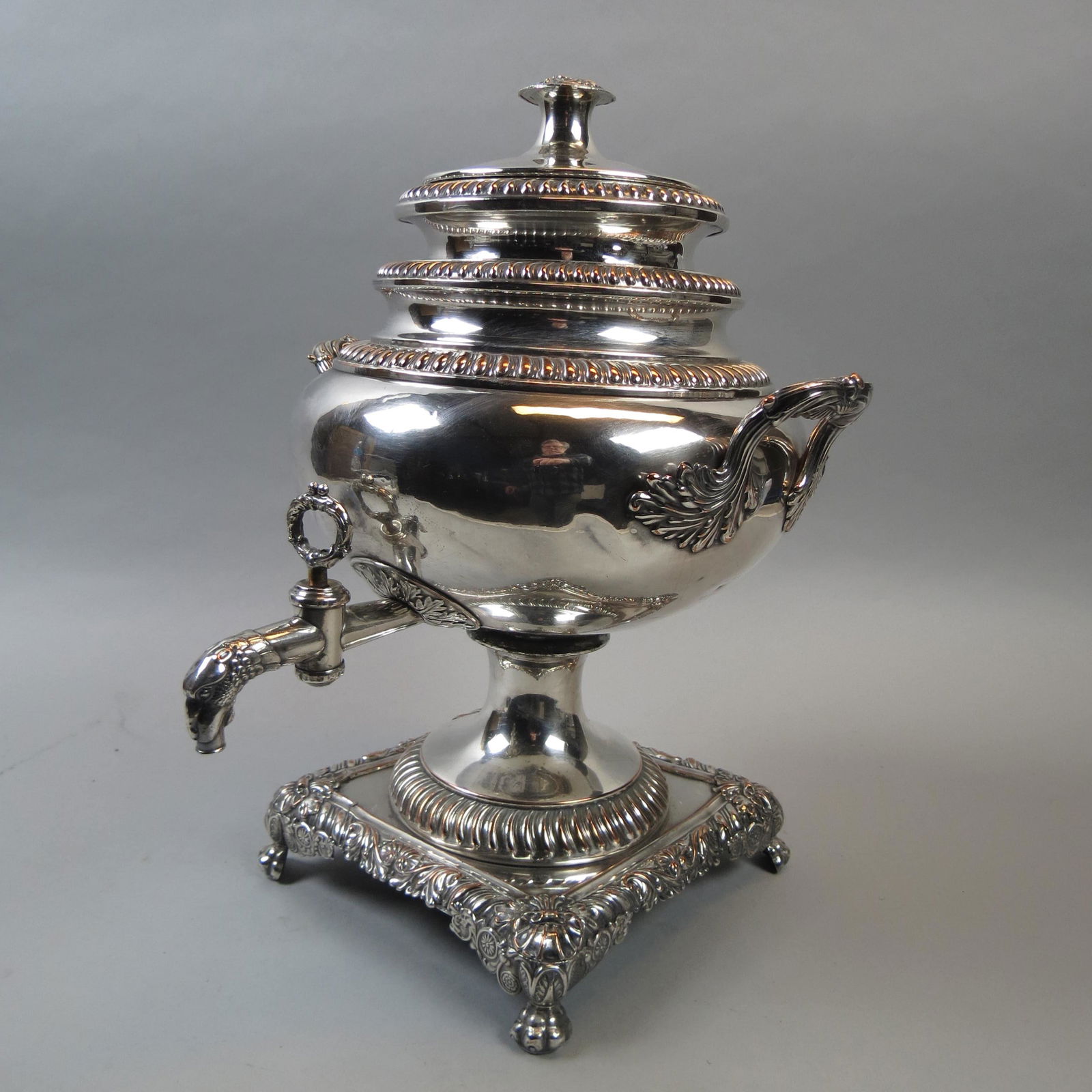 Early Sheffield Silverplate Hot Water Urn (1 of 10)