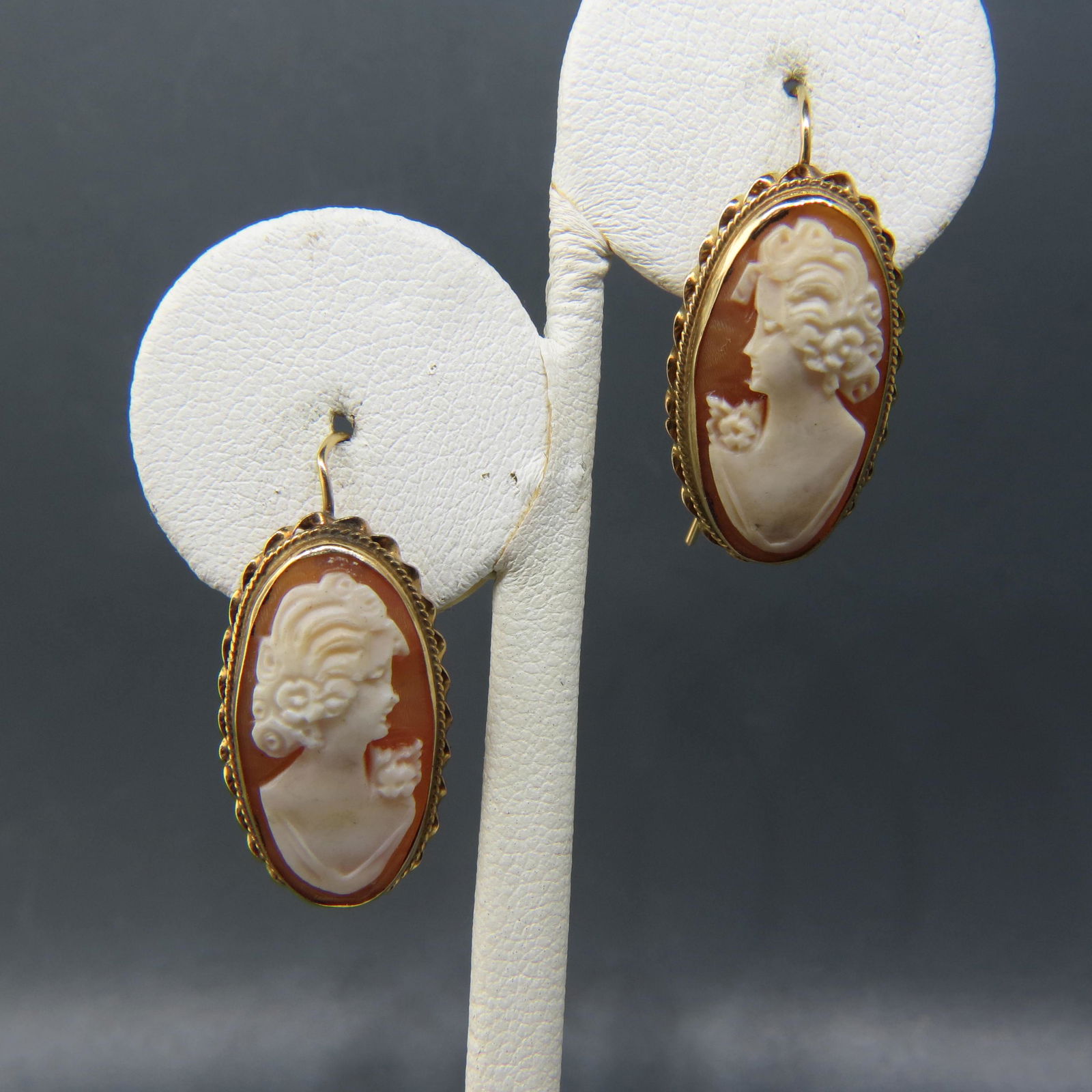 Cameo 14K Gold Earrings (1 of 4)