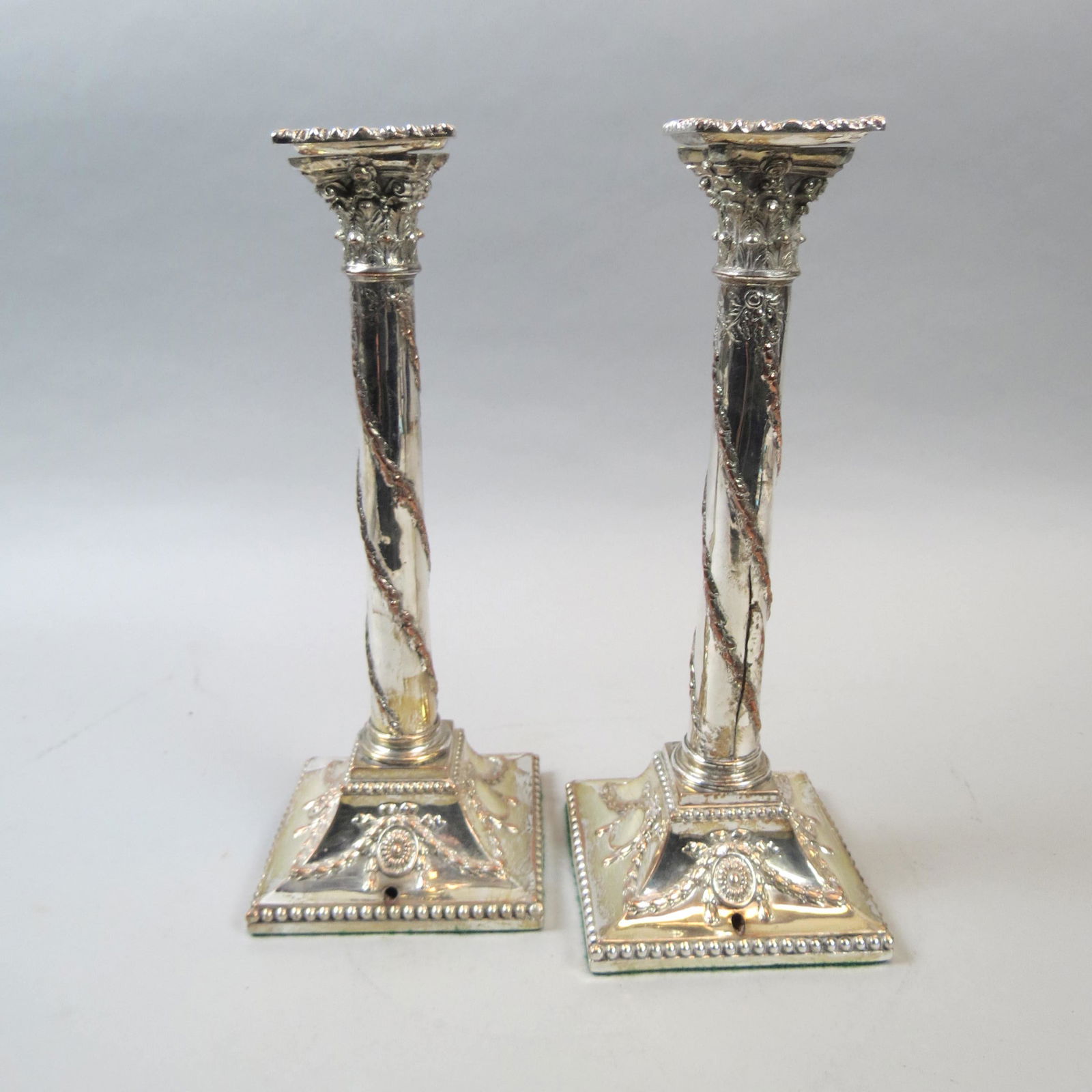 Pair of Sheffield Silverplate Candlesticks (1 of 6)