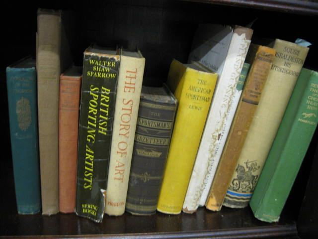 13 Books; Sporting Arts, hunting, Upland Gunning,: dog and more.Estate of Jeanne Millett.