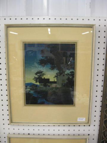 Maxfield Parrish Print,: farm at sunset, image area 9" x 12", all original. One of America's best-known and revered illustrators, especially for children's books and magazines, Maxfield Parrish was born into a Philadelphia Qu