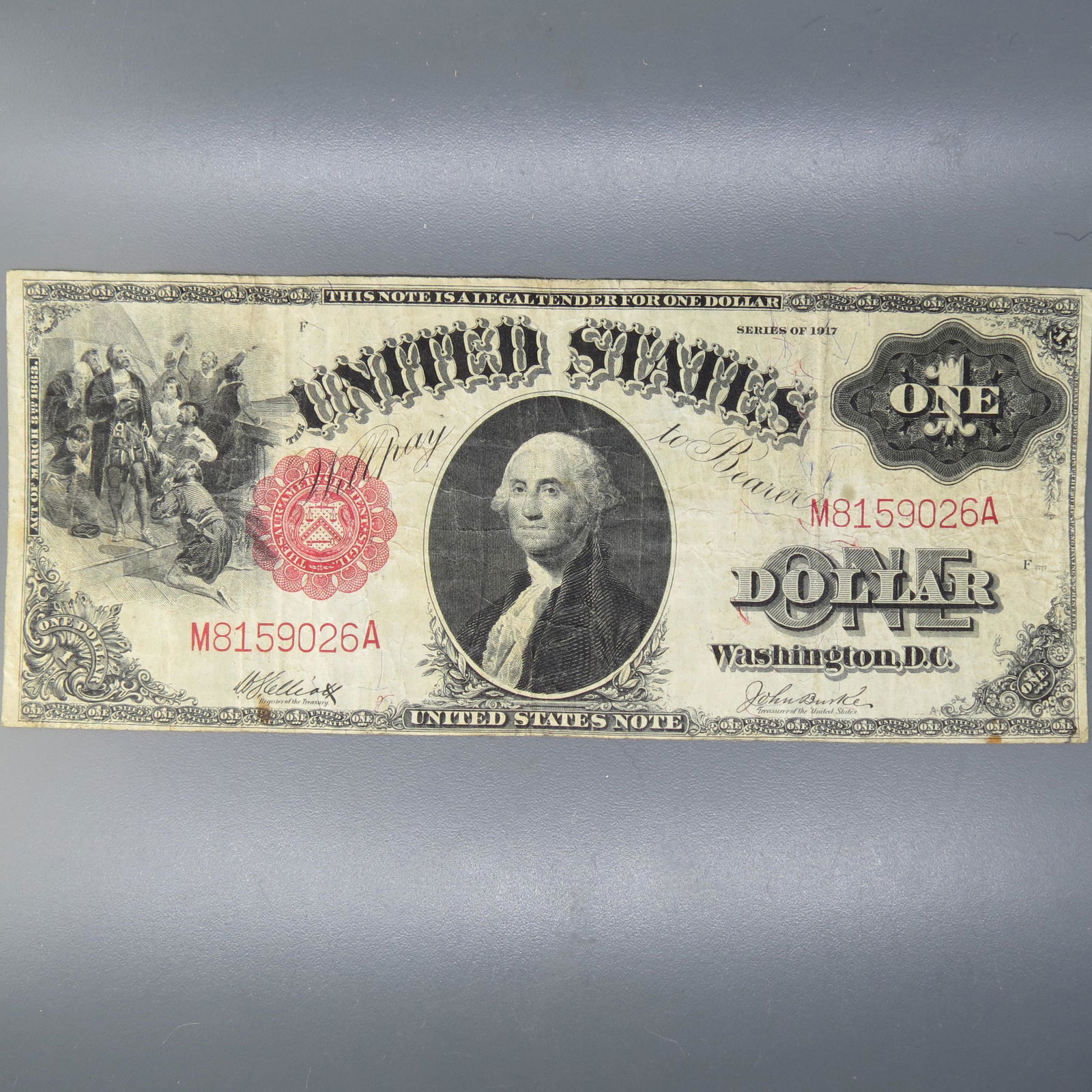 1917 $1.00 Washington Legal tender Note, (1 of 7)