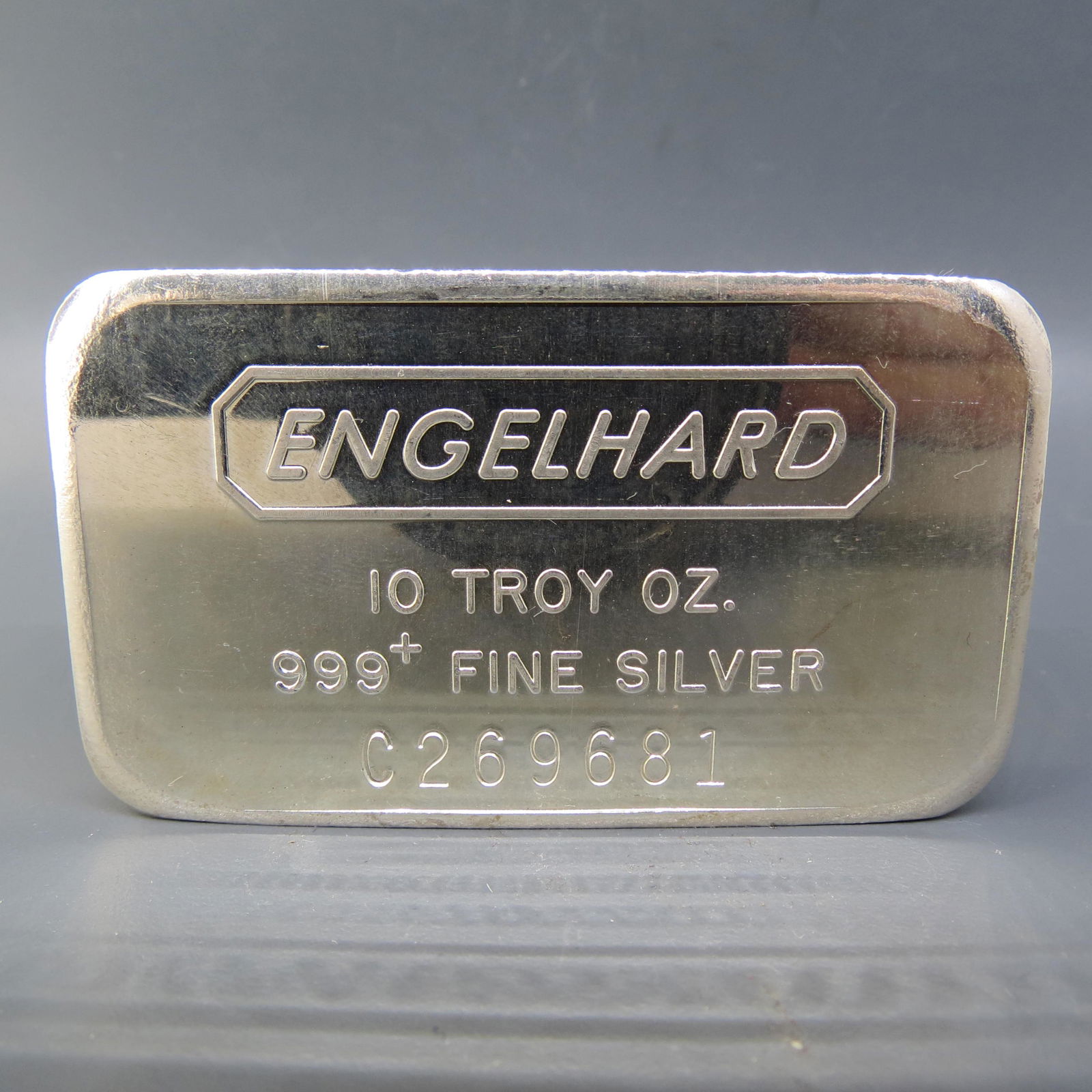 10 Ounce .999 Fine Silver Bar by Englehard, (1 of 3)