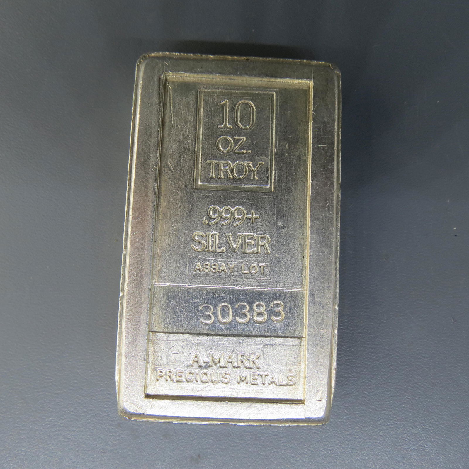 10 Ounce .999 Fine Silver Bar by Amark, (1 of 3)