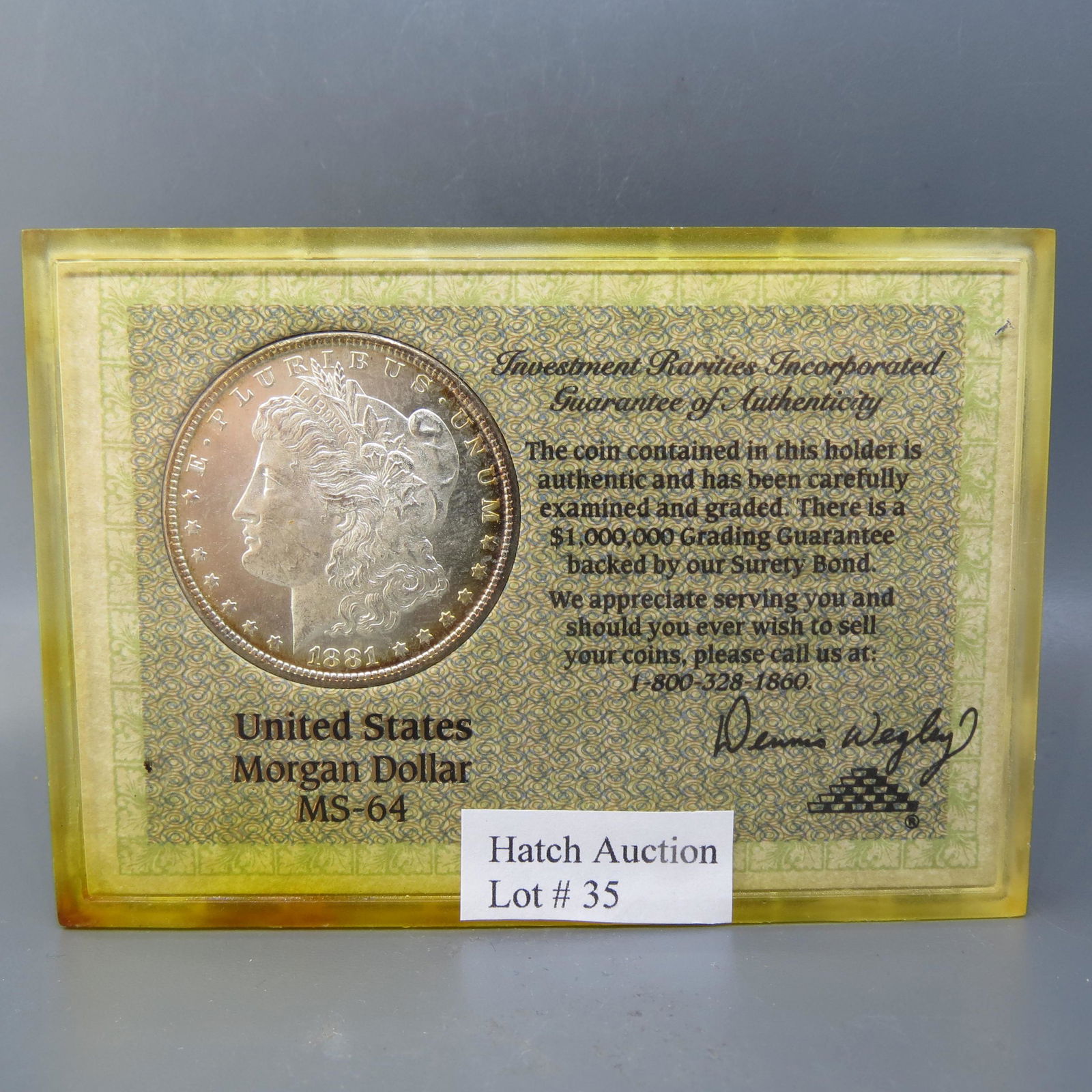 1881-S Morgan Silver Dollar, uncirculated, (1 of 3)