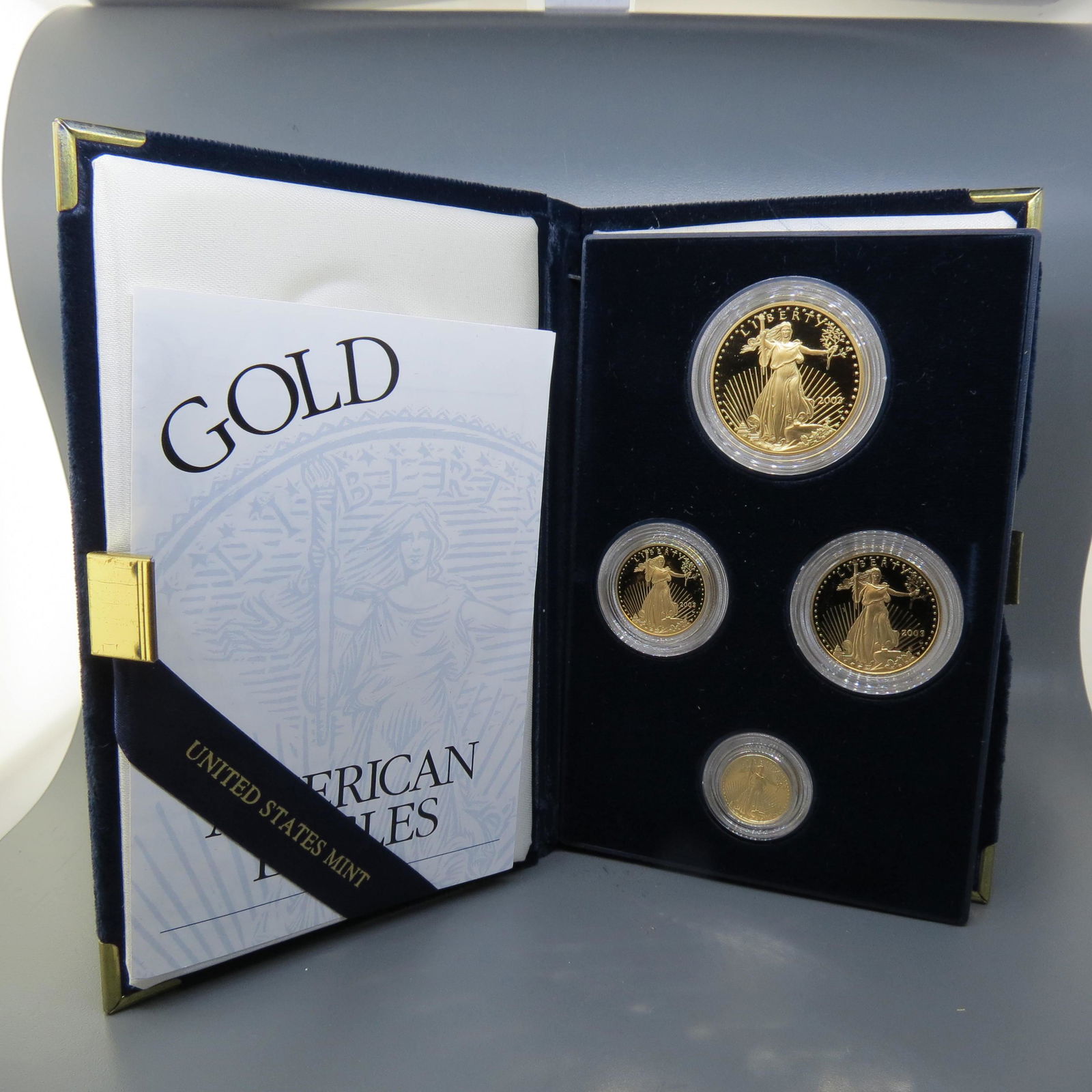 2003 4 pc. American Eagle Gold Coin Set, proof, (1 of 9)