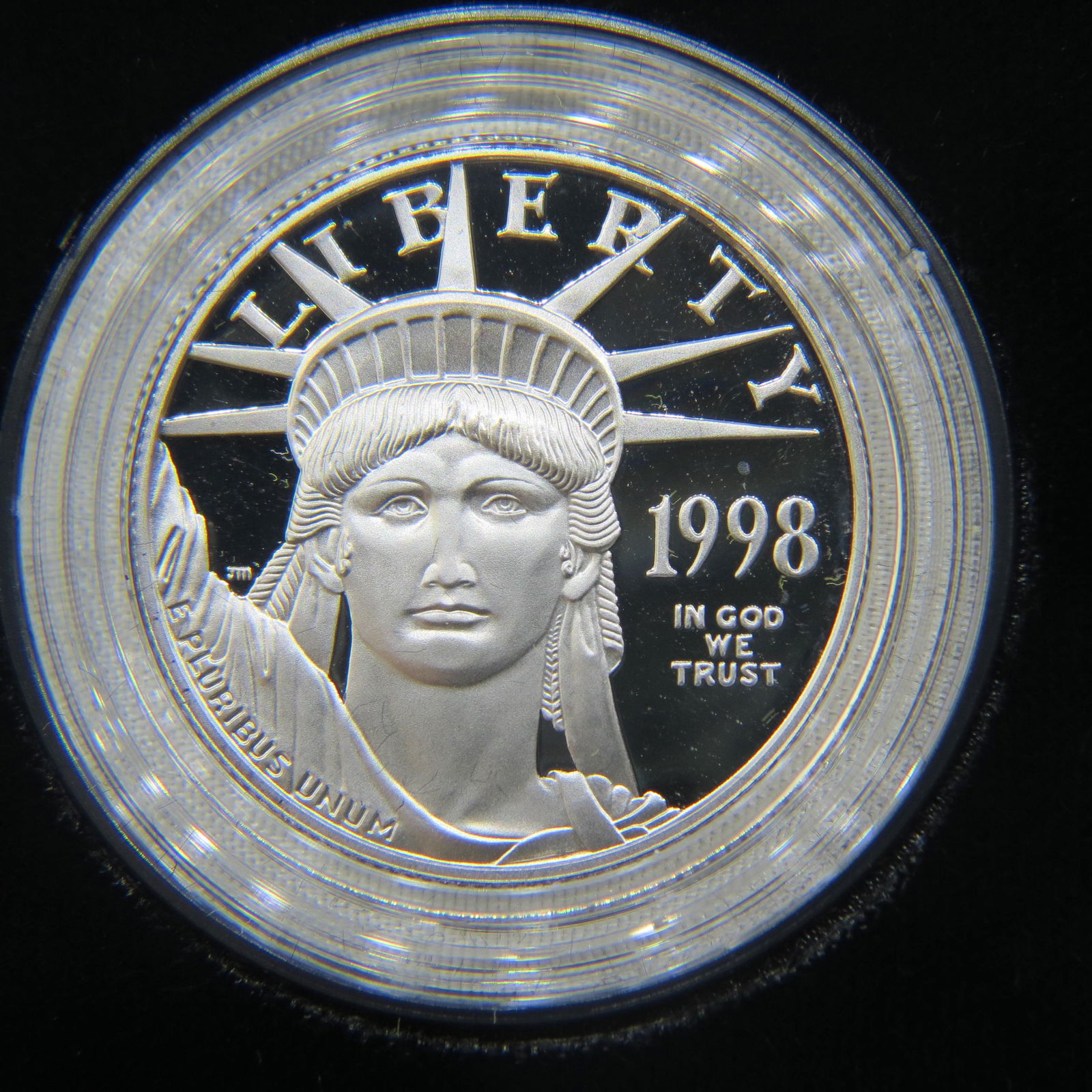 1998-W Platinum $25.00 American Eagle Coin, proof, 1/2 ounce (1 of 3)