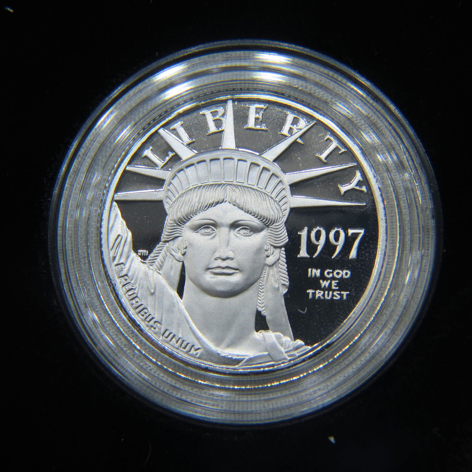 1997-W Platinum $25.00 American Eagle Coin, proof, 1/2 ounce, (1 of 4)