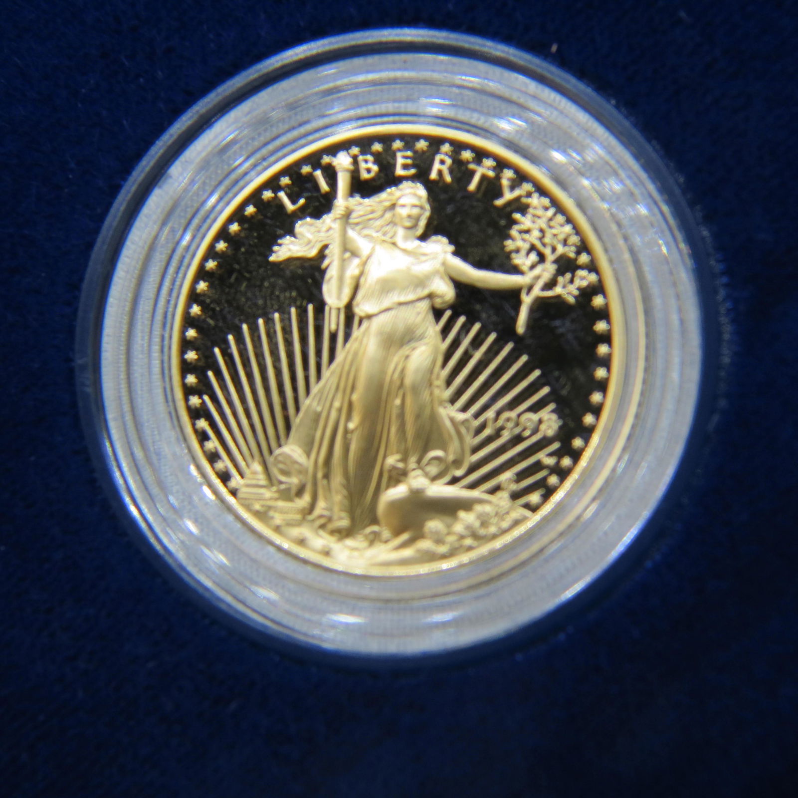 1998-W $25.00 American Gold Eagle Coin, proof, (1 of 3)
