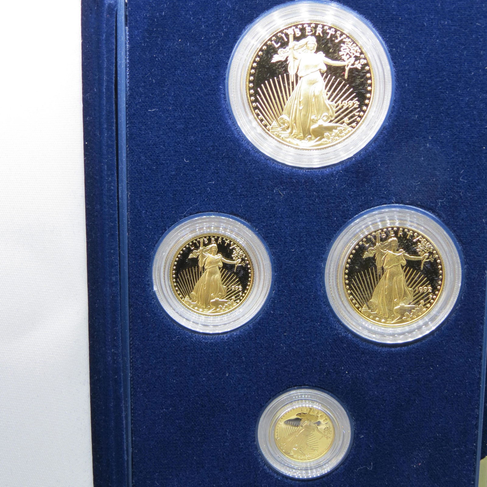 1992 4 pc. American Eagle Gold Coin Set, proof, (1 of 10)