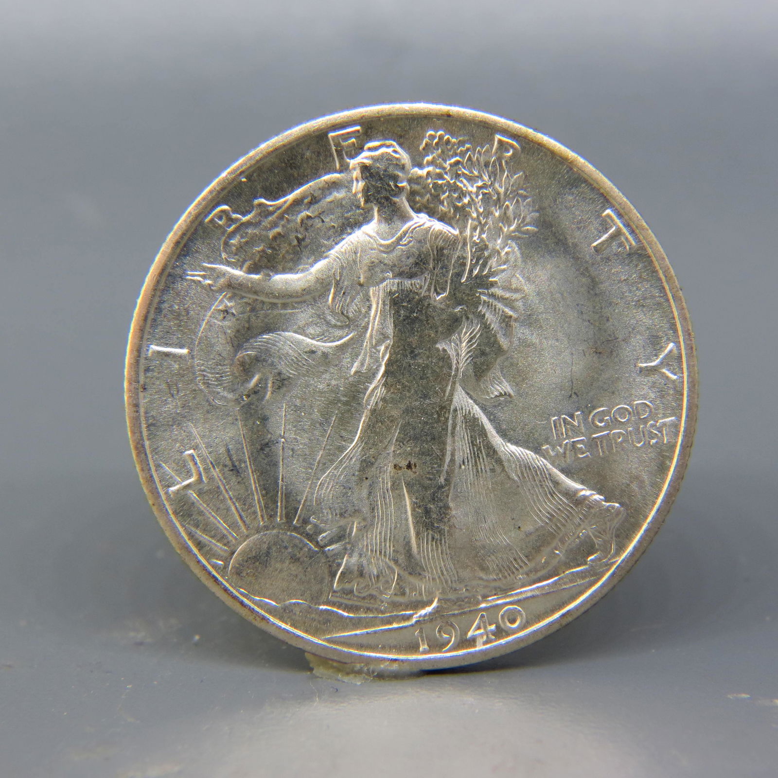 1940-S Walking Liberty Half Dollar, uncirculated, (1 of 2)