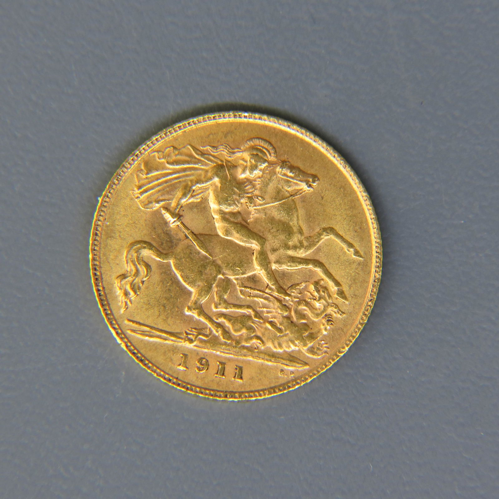 1911 Great Britian Half Soveign Gold Coin, (1 of 2)