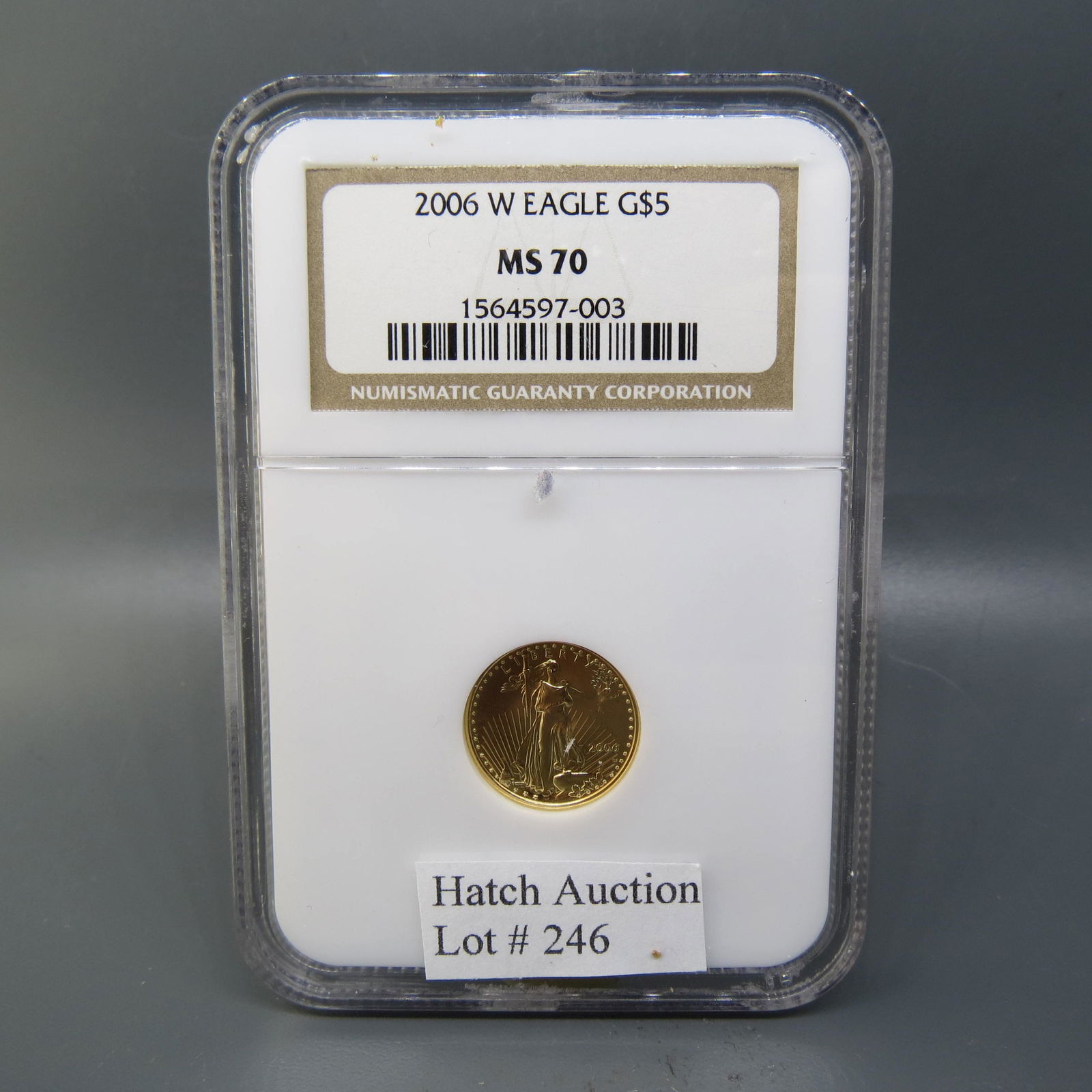 2006-W $5.00 American Eagle Gold Coin, MS70 NGC, (1 of 3)