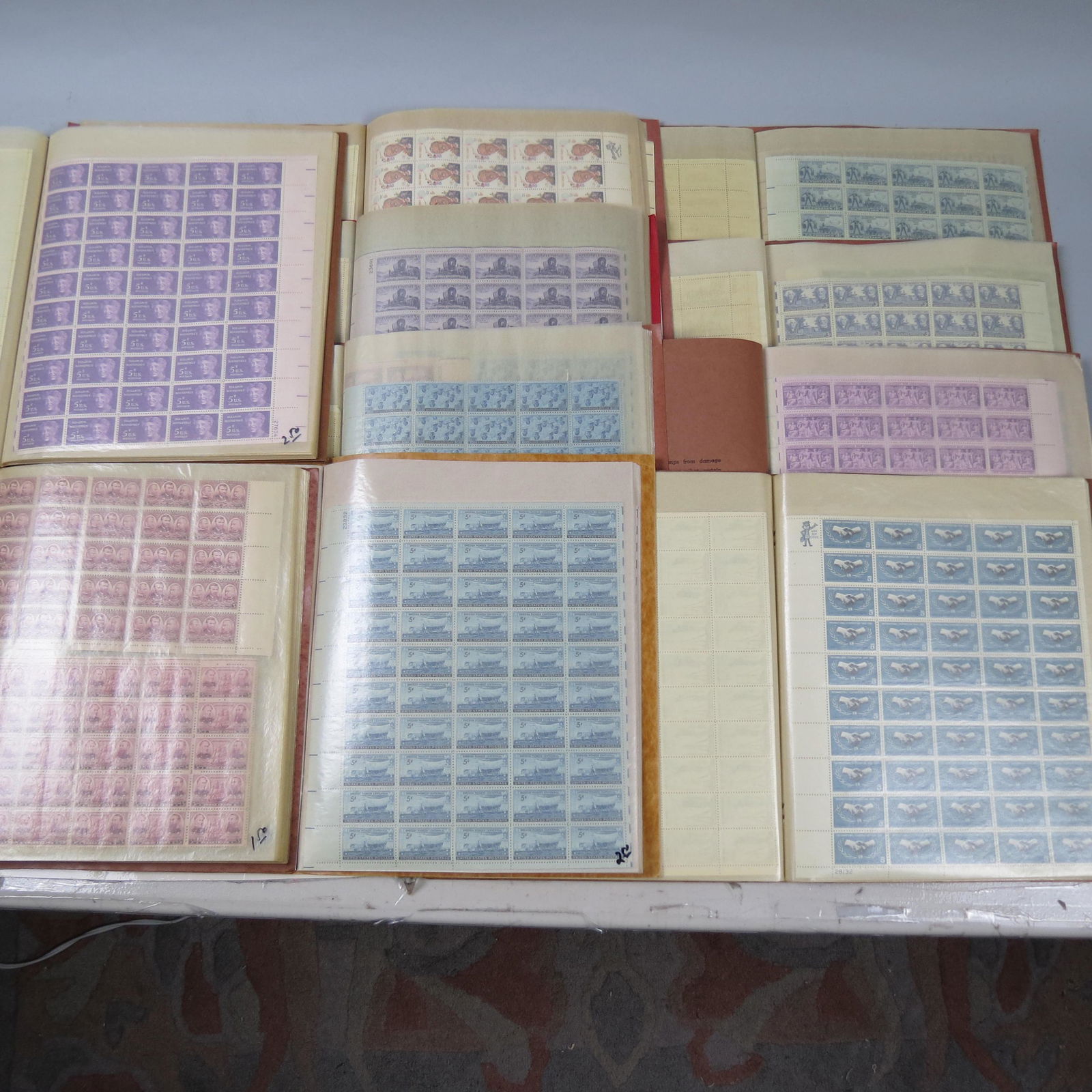Collection of U.S. Mint Sheets of Stamps, 1940's (1 of 1)
