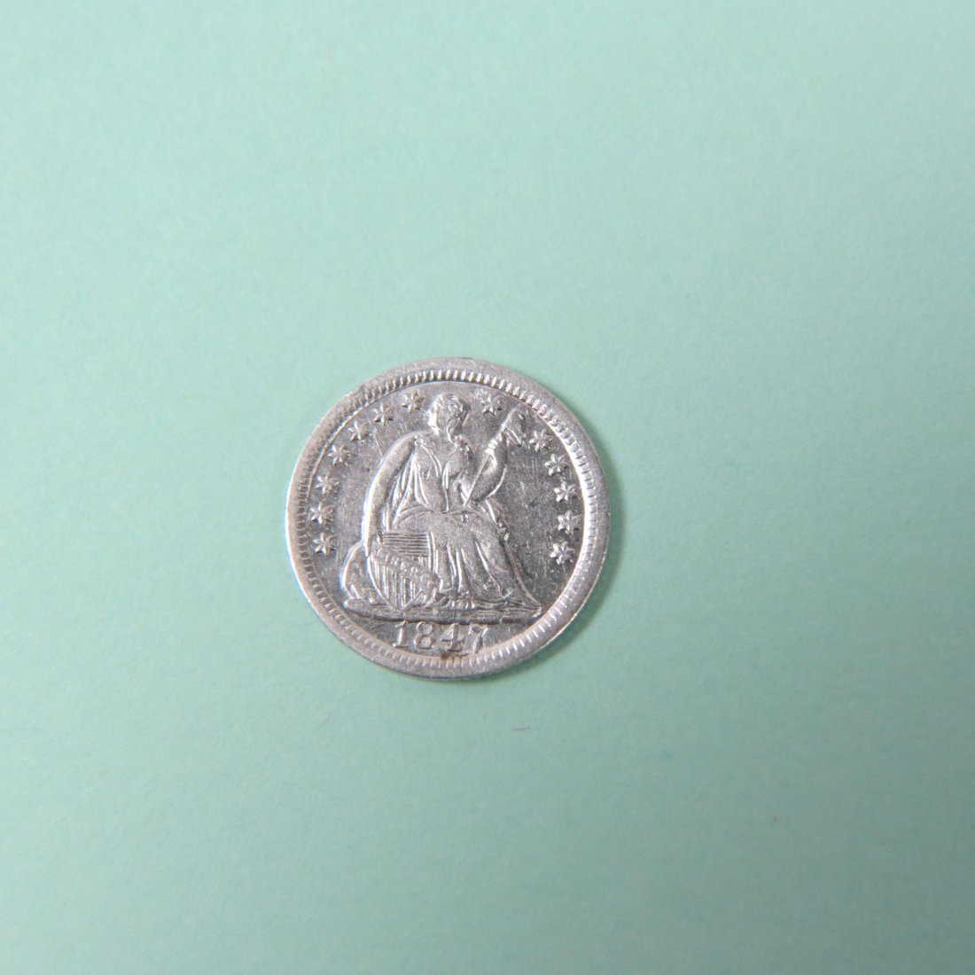1847 Seated Liberty Half Dollar, (1 of 4)