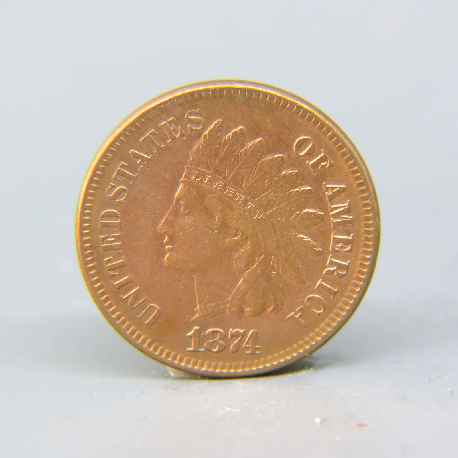 1874 Indian Head Cent, (1 of 2)