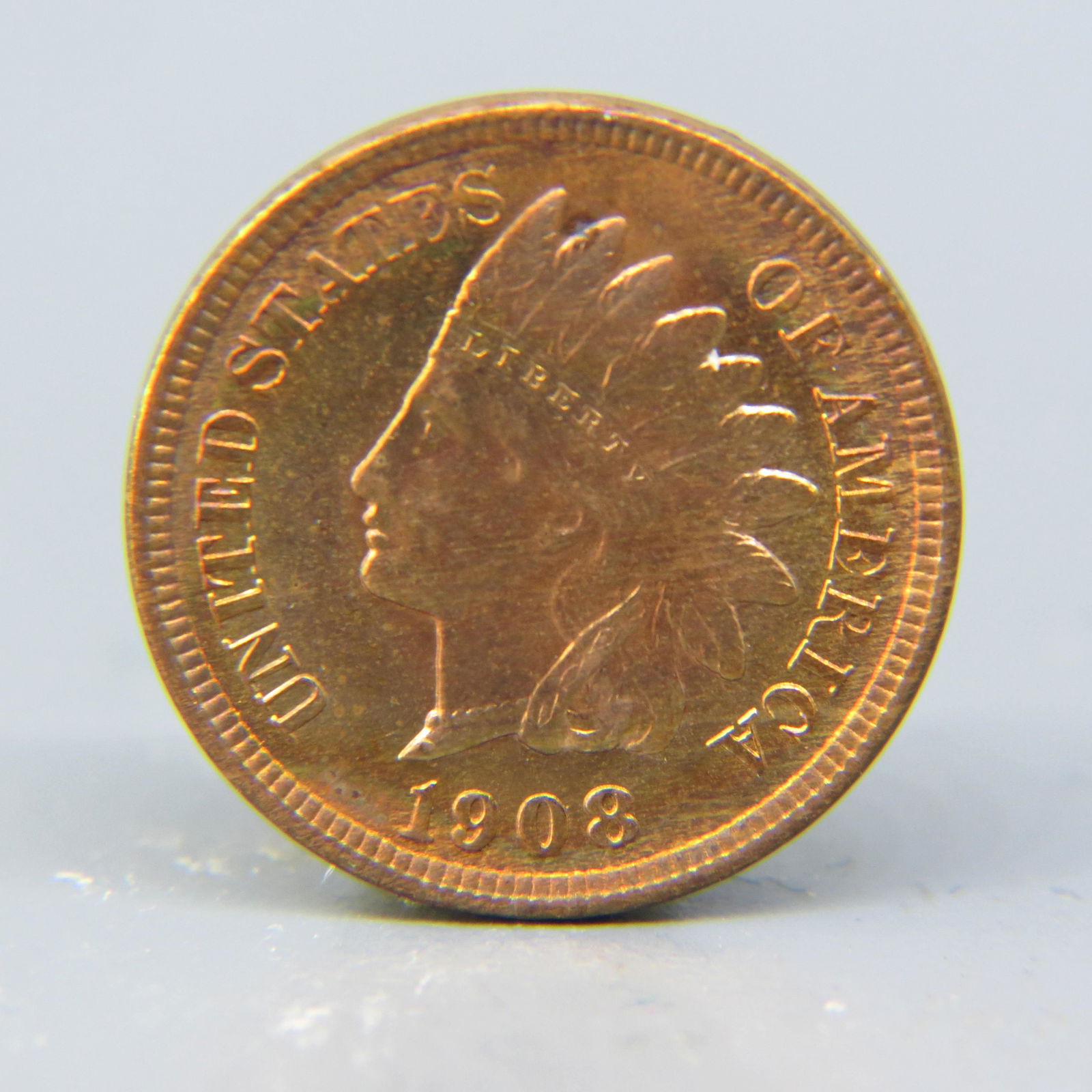 1908 Indian Head Cent, (1 of 2)