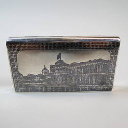 1866 Russian Silver Niello Enameled Box,