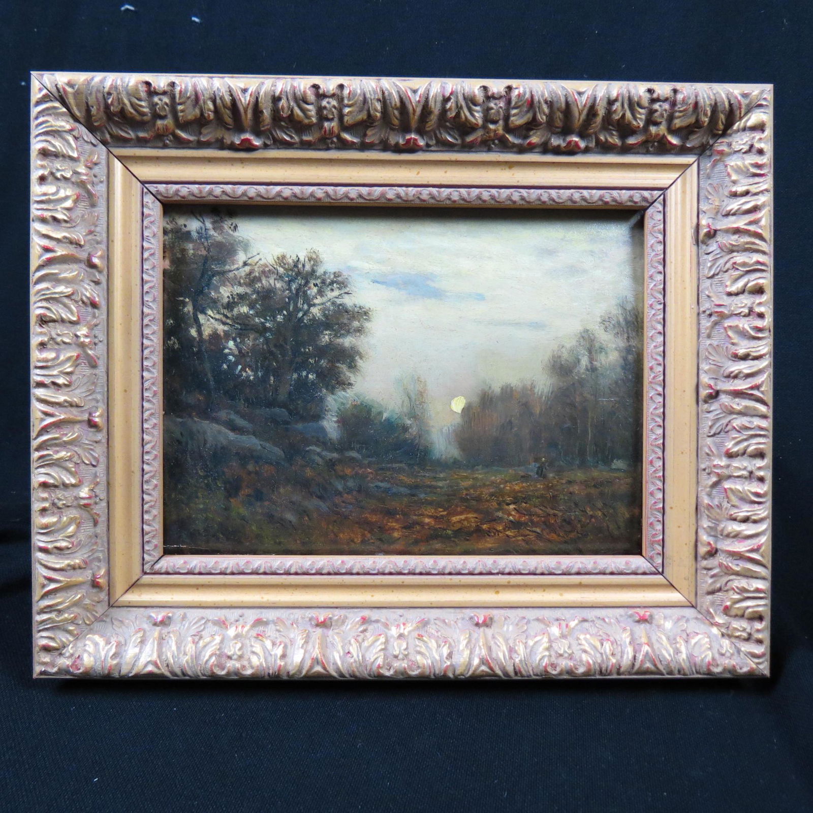 Barbizon School French Painting, Moonlit Landscape (1 of 10)