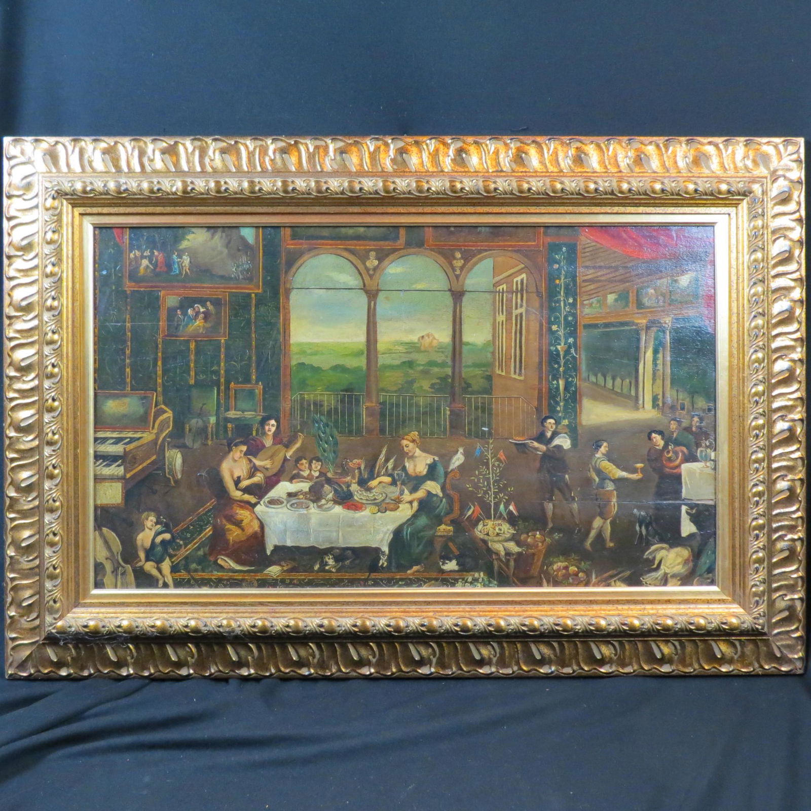 After Jan Brueghel the Elder, oil, "The Senses of (1 of 10)