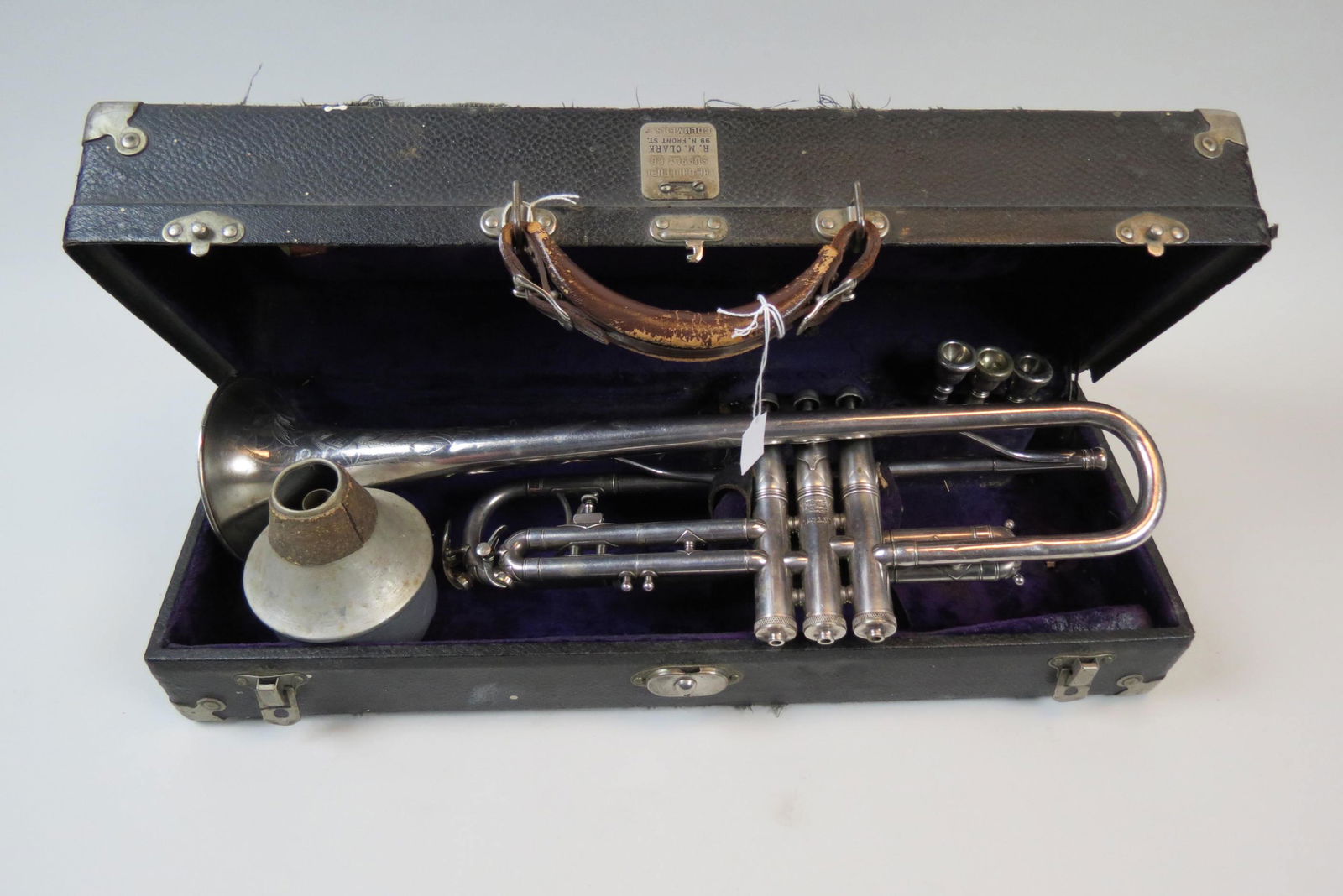 King Model Silver Trumpet in Case by H.N.White, (1 of 7)