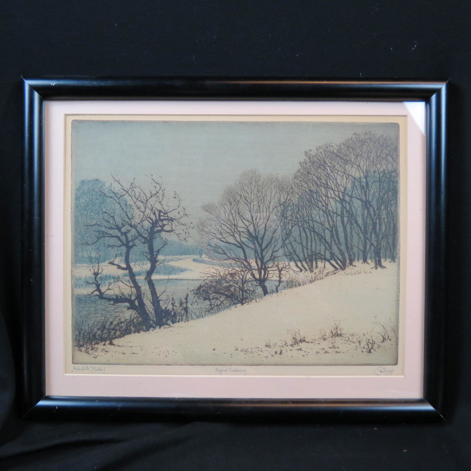 Emile Singer "Winterstille", etching & aquatint, (1 of 6)