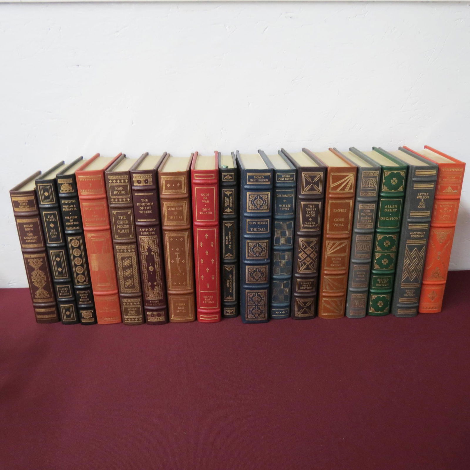 17 Autographed Leather Bound Books, (1 of 6)