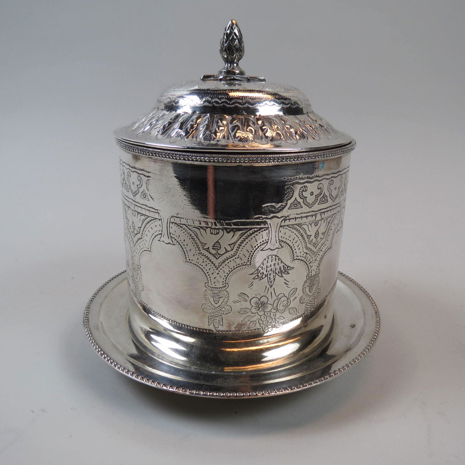 Silverplate Biscuit Box, (1 of 6)
