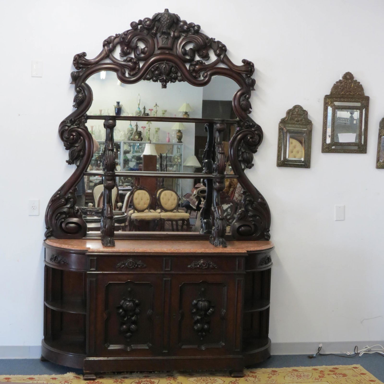 19th Century Etagere Sideboard Belter Style, (1 of 13)