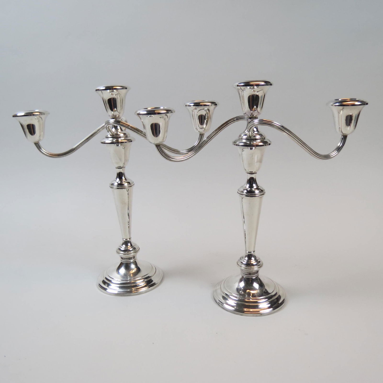 Pair of Gorham Sterling Silver Candelabra, (1 of 8)
