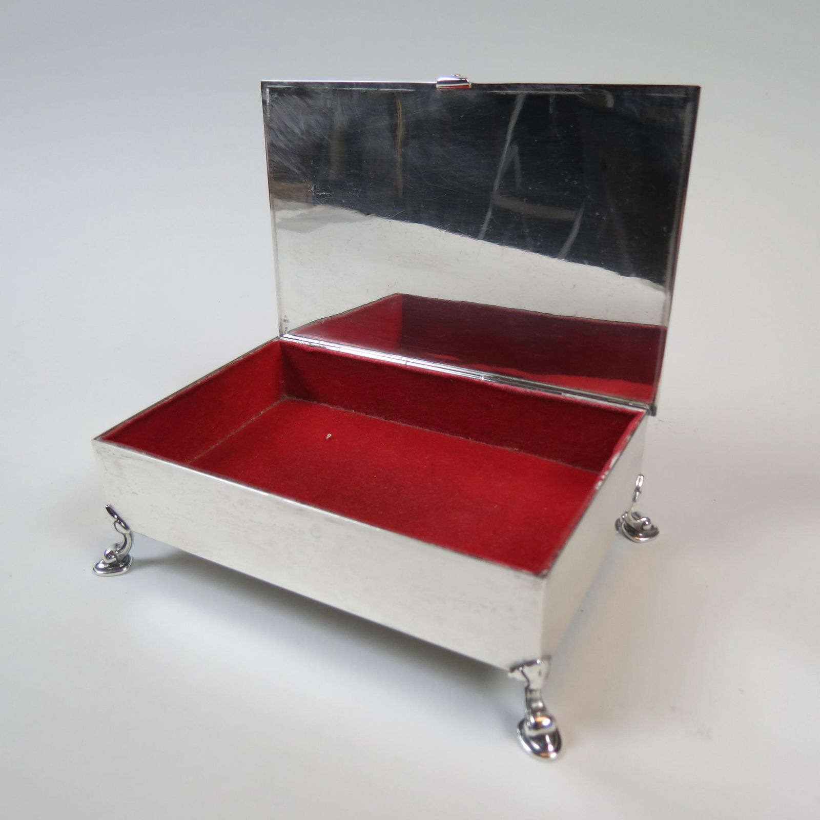 Tiffany Sterling Silver Footed Dresser Box, (1 of 6)