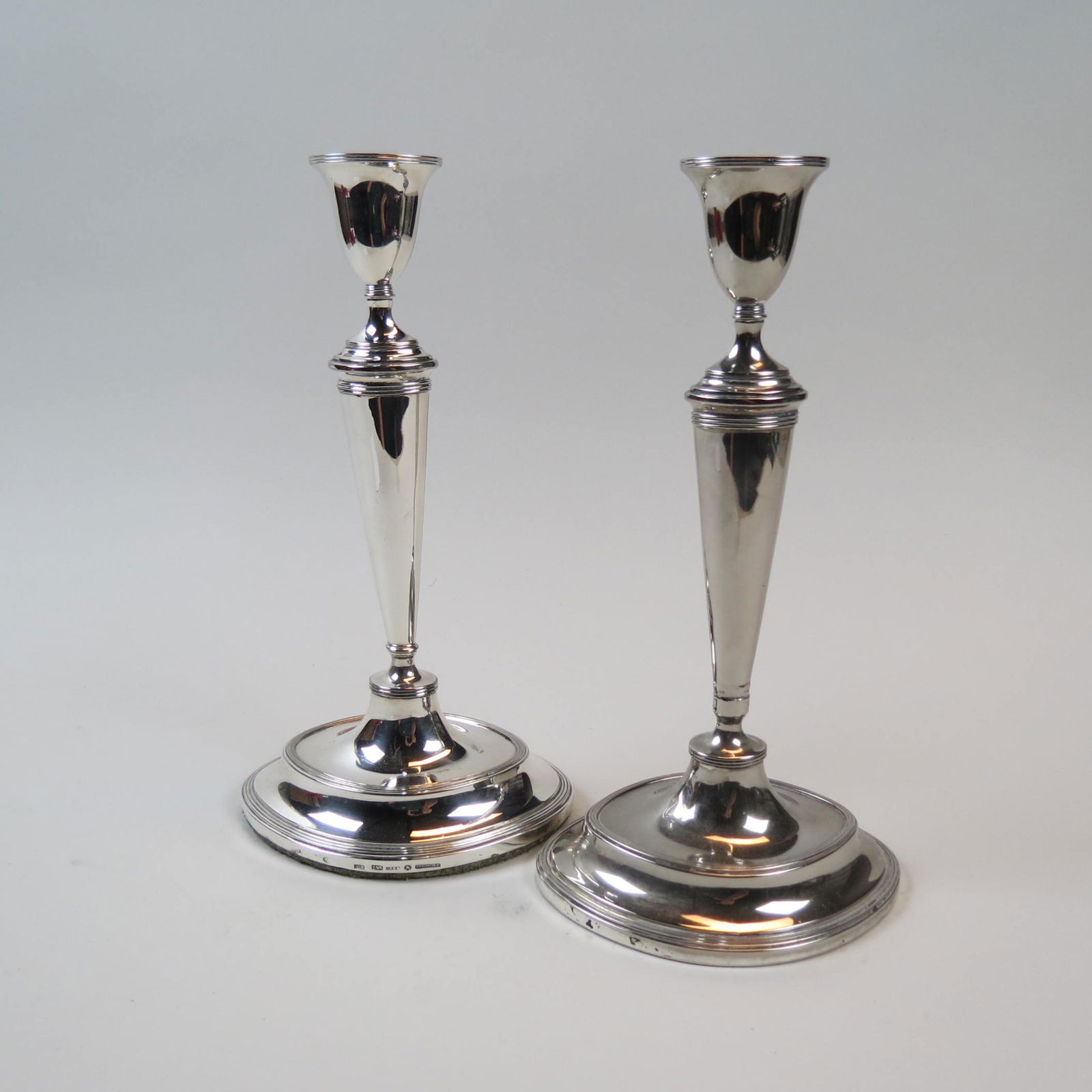 Scarce Dutch Willem Diemont Sterling Silver Candlesticks, (1 of 5)