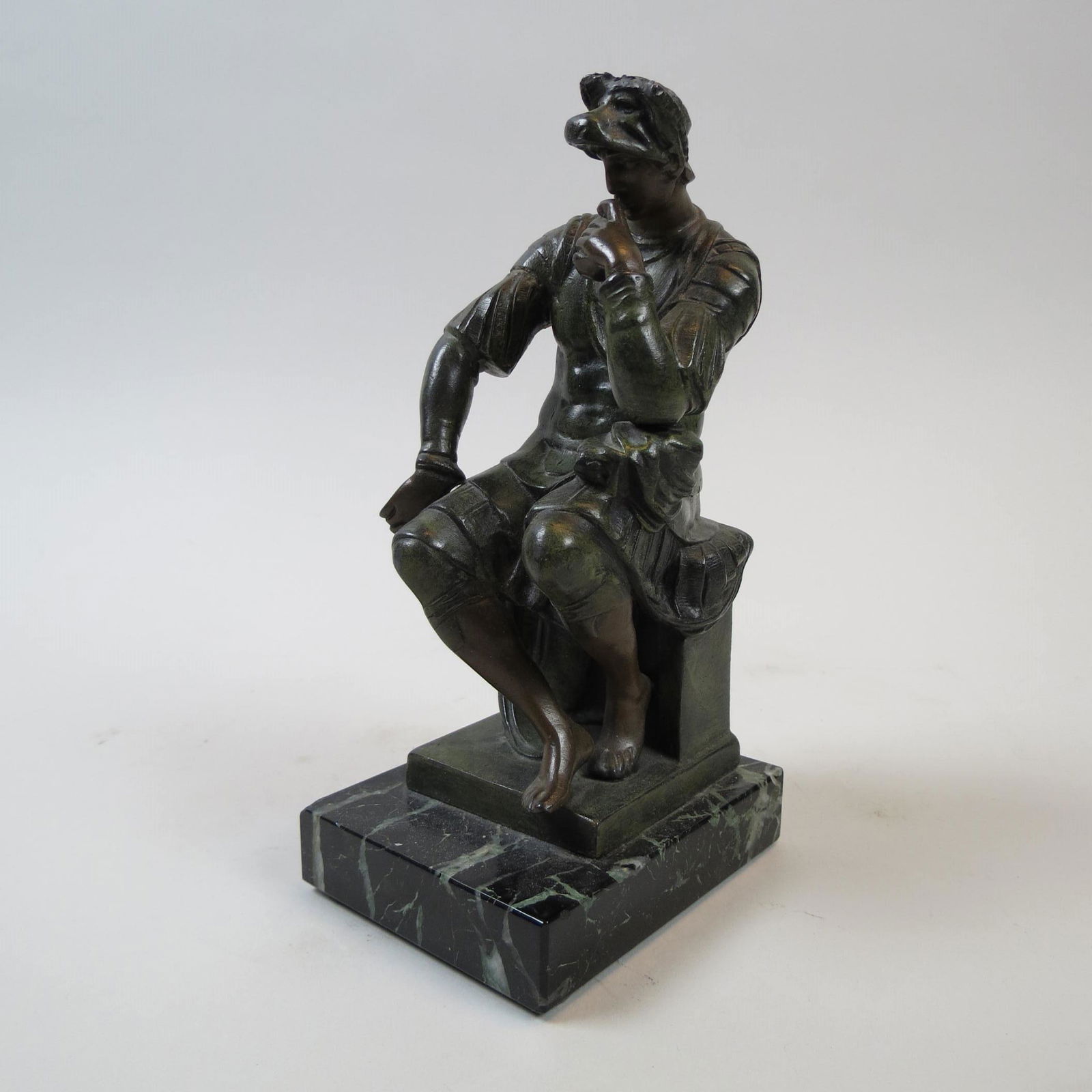 Bronzed Statue of Neoclassical Man, (1 of 8)