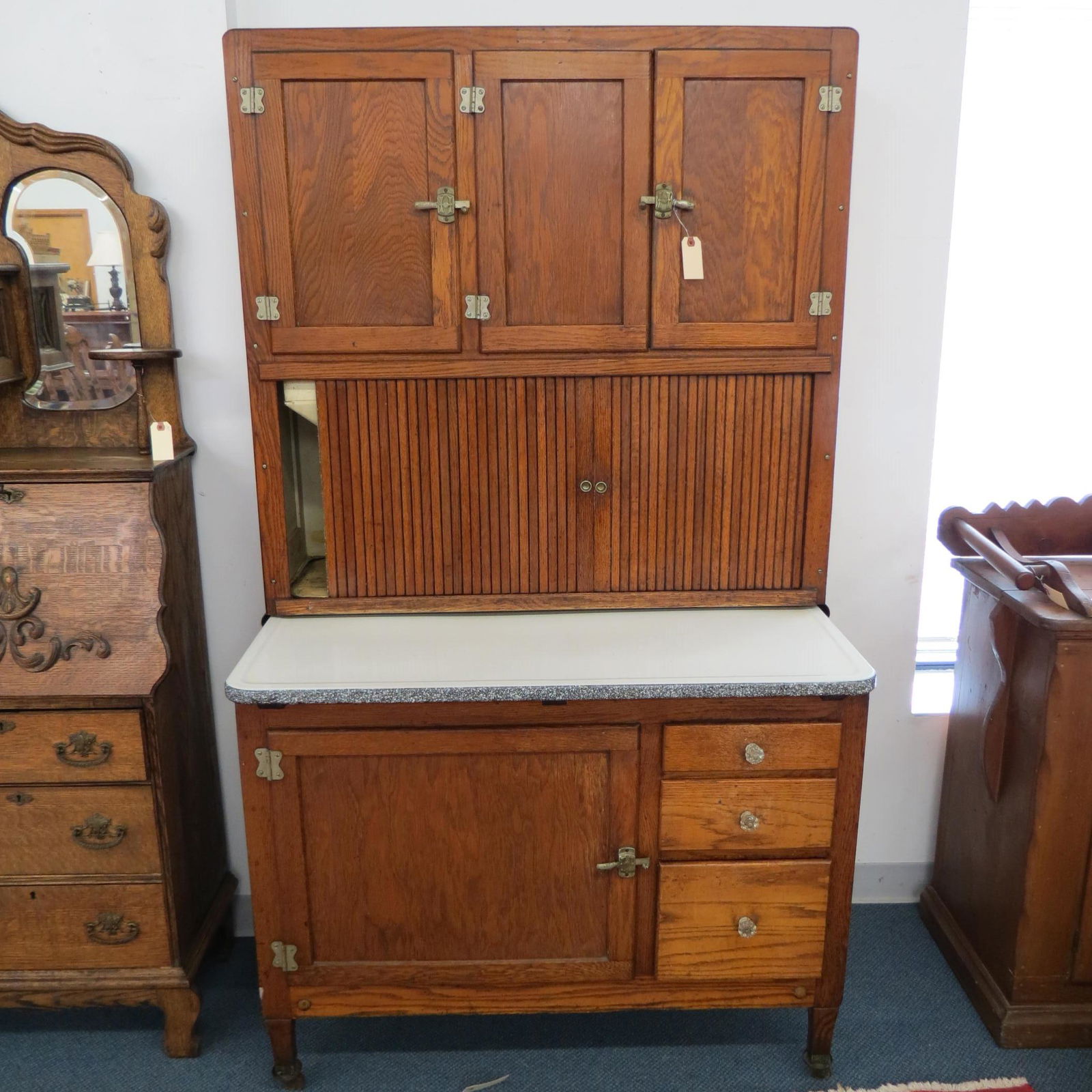 Antique Hoiser Kitchen Cabinet, (1 of 10)