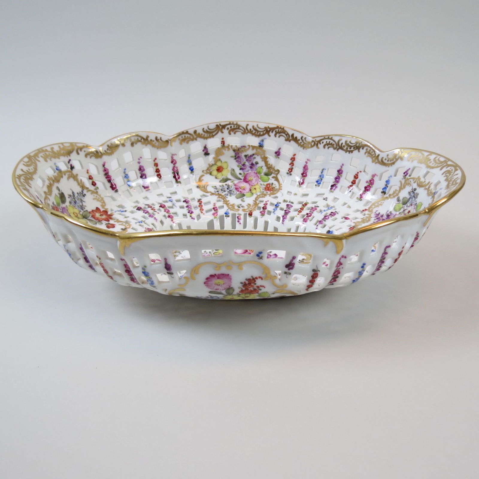 Dresden Porcelain Fruit Bowl, (1 of 7)