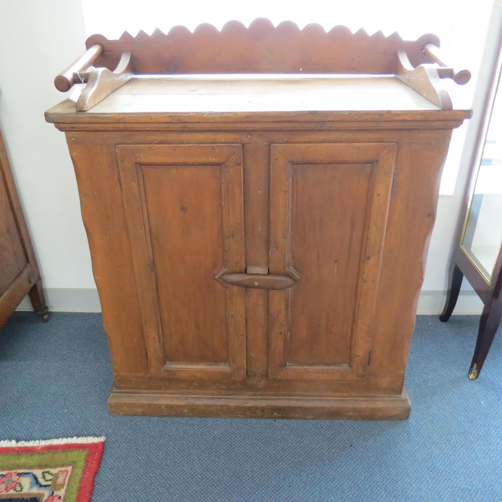 Antique Washstand, side towel racks, back splash,. (1 of 4)
